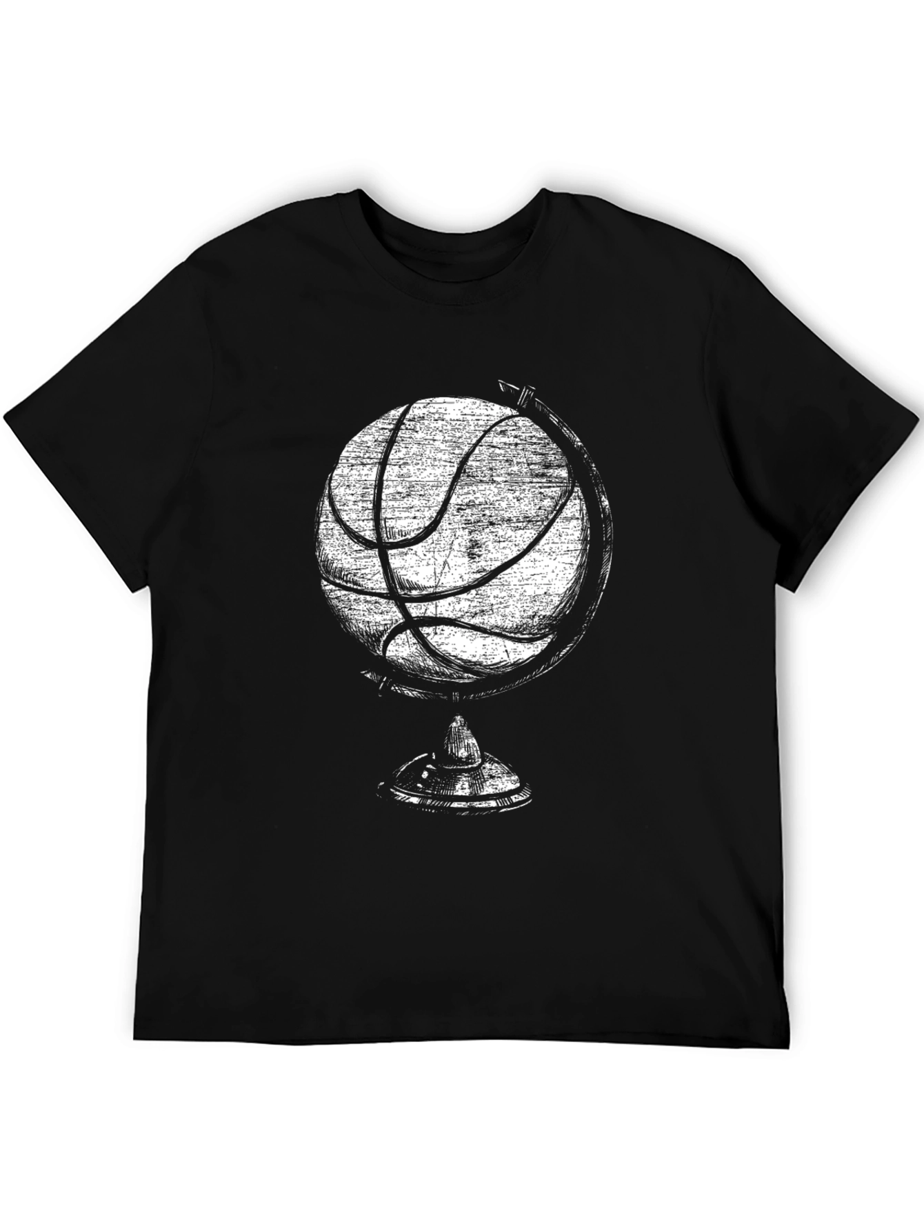 Basketball Globe Graphic Tee - Cool Design