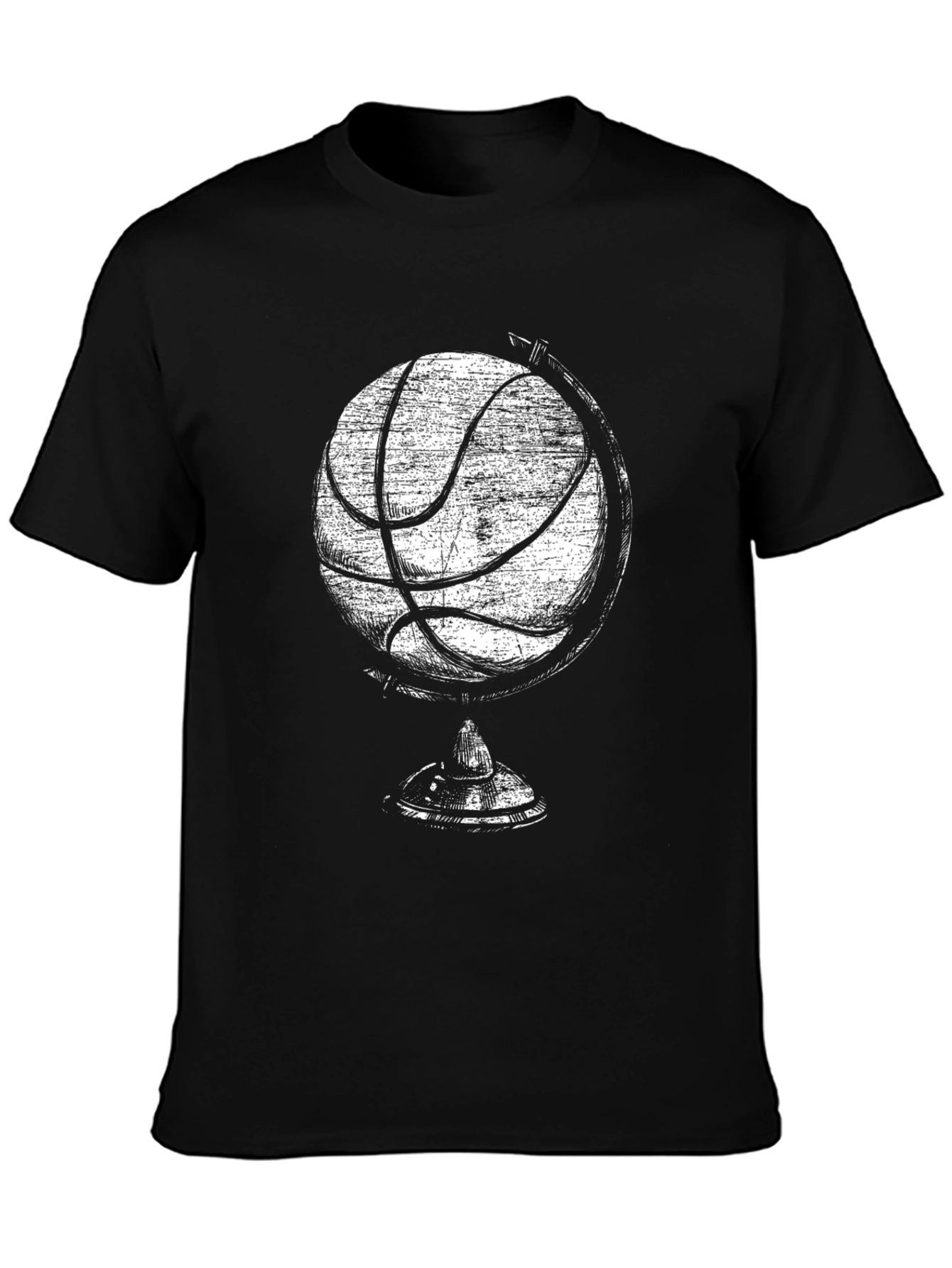 Basketball Globe Graphic Tee - Cool Design