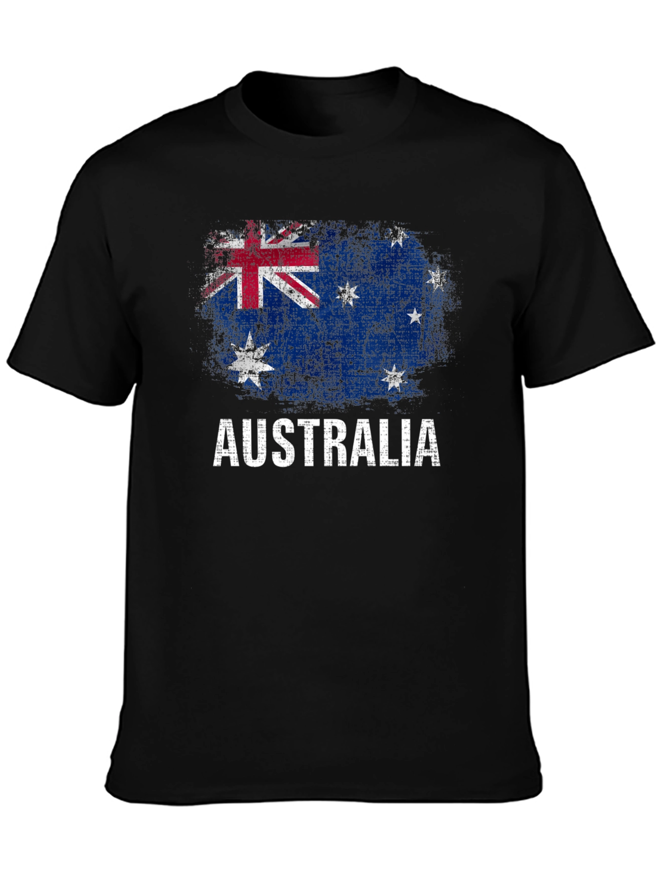 Australia Flag Graphic T-Shirt Distressed Print