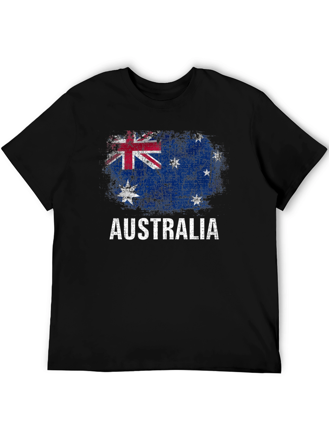 Australia Flag Graphic T-Shirt Distressed Print