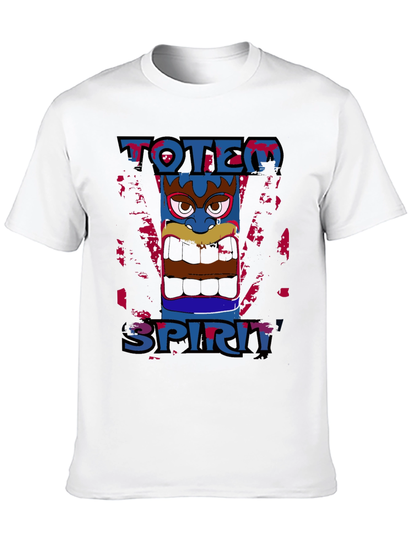 Totem Spirit Graphic Tee - Black Cotton T-Shirt