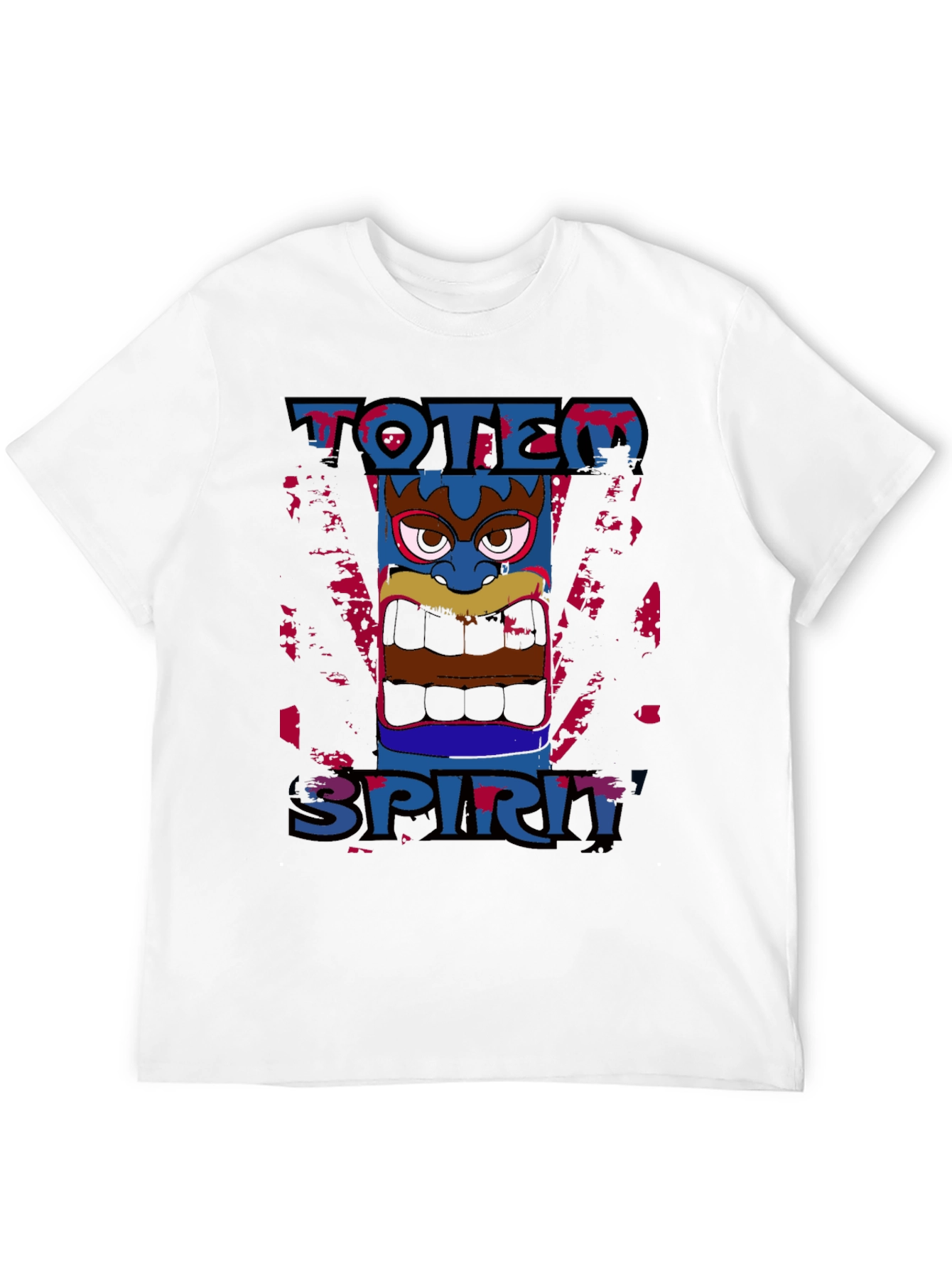 Totem Spirit Graphic Tee - Black Cotton T-Shirt