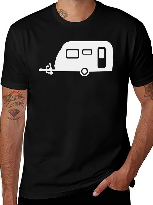 Camping Trailer Graphic Tee - Black