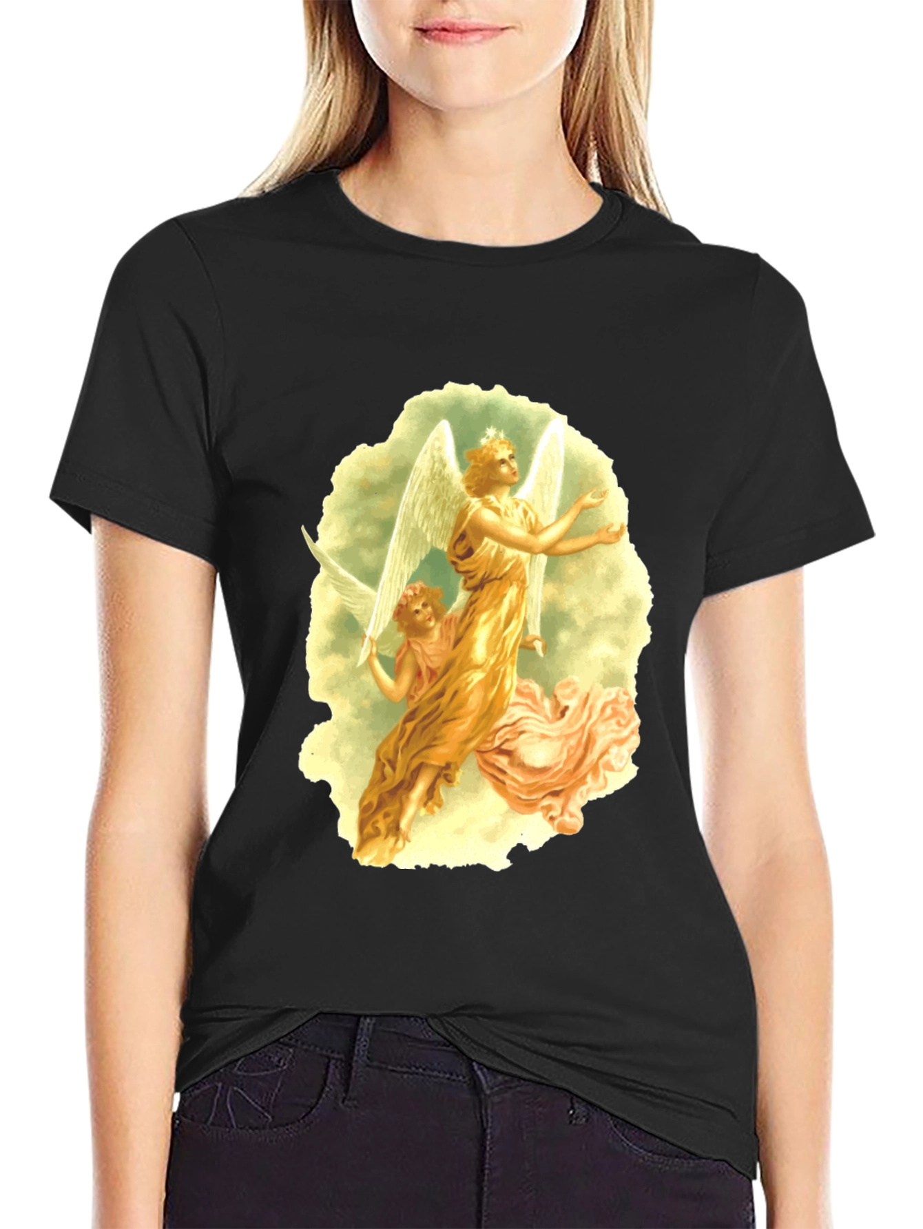 Angelic Graphic Tee - Black T-Shirt