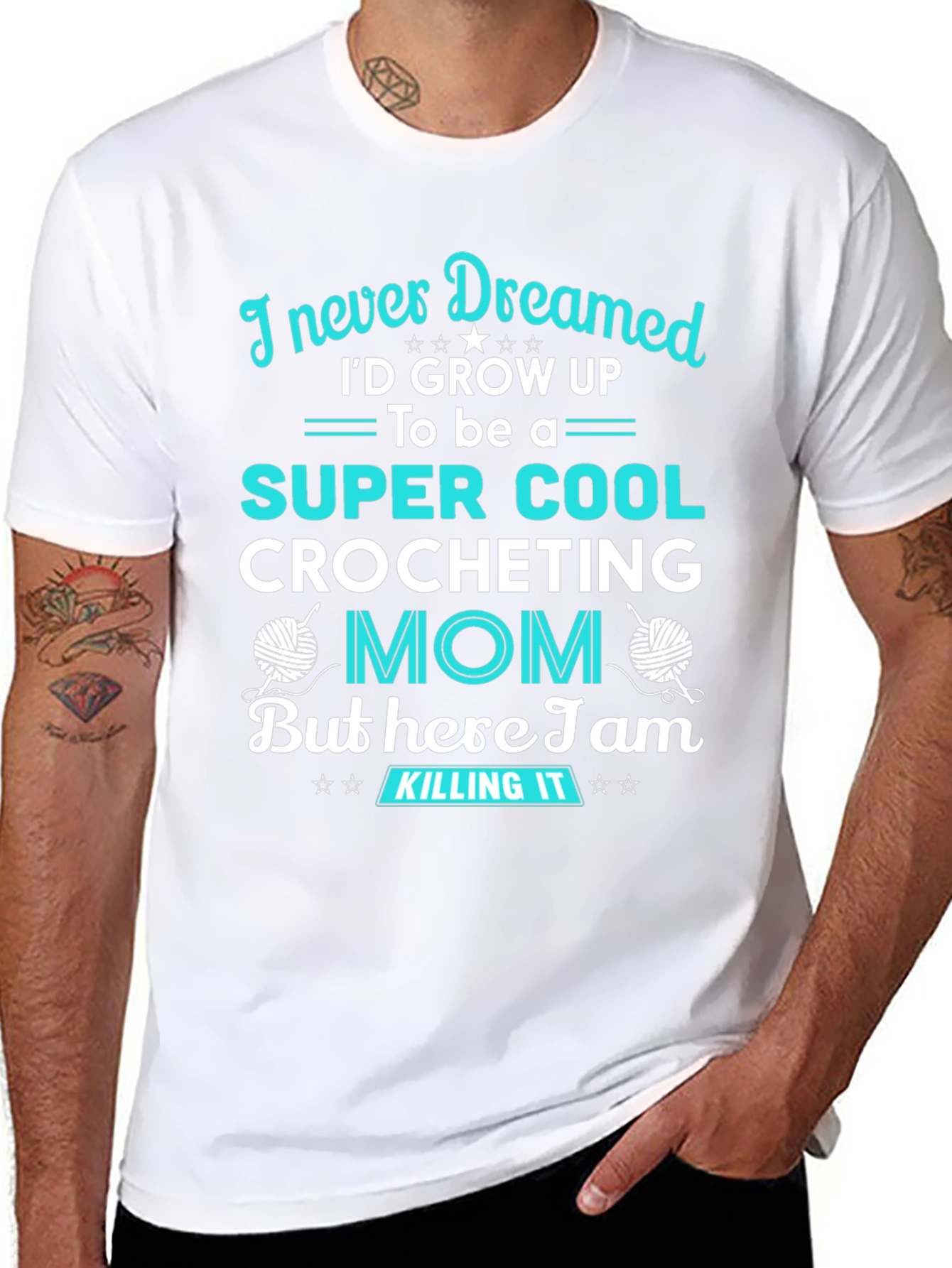 Super Cool Crocheting Mom Graphic Tee