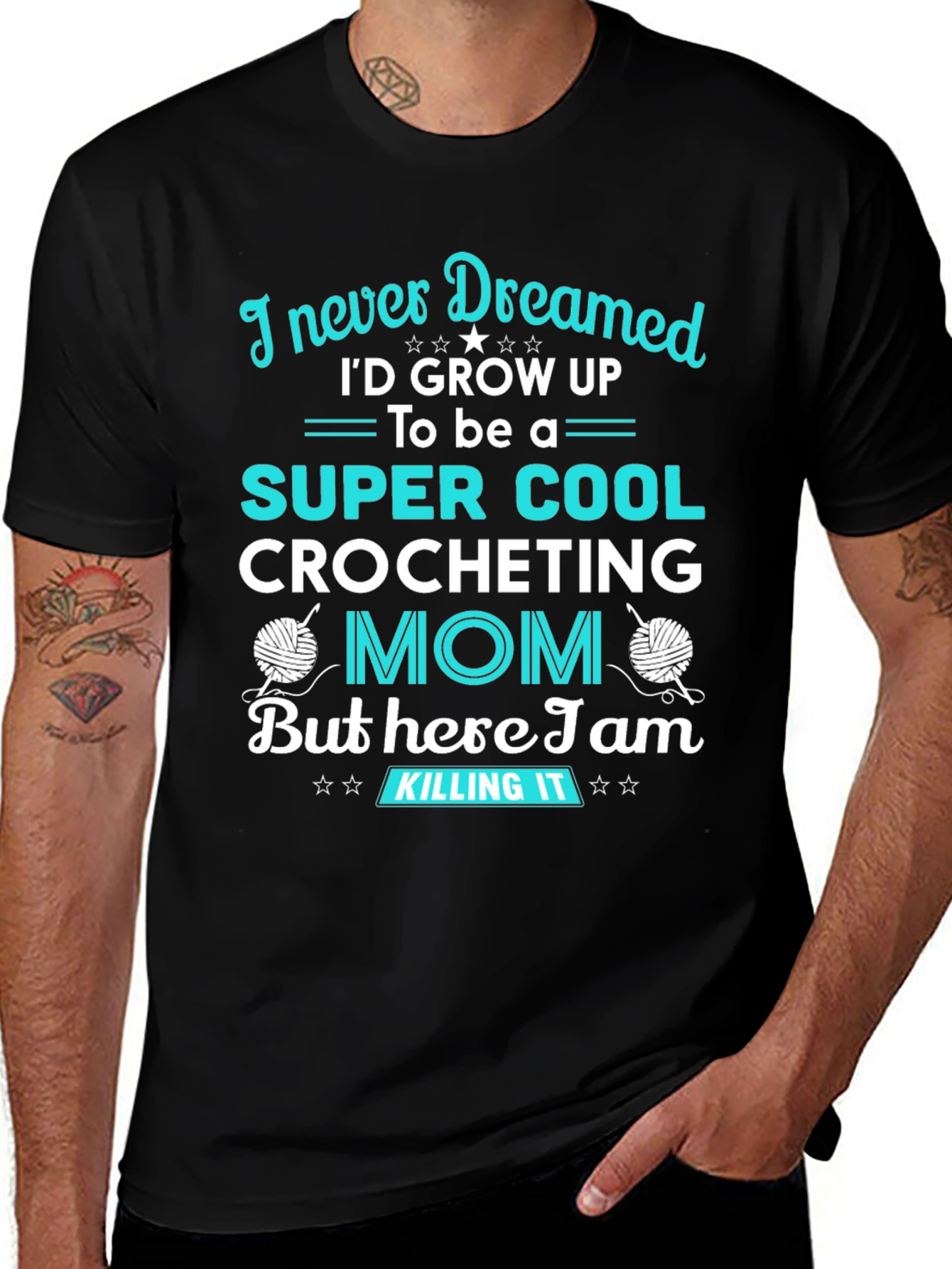 Super Cool Crocheting Mom Graphic Tee