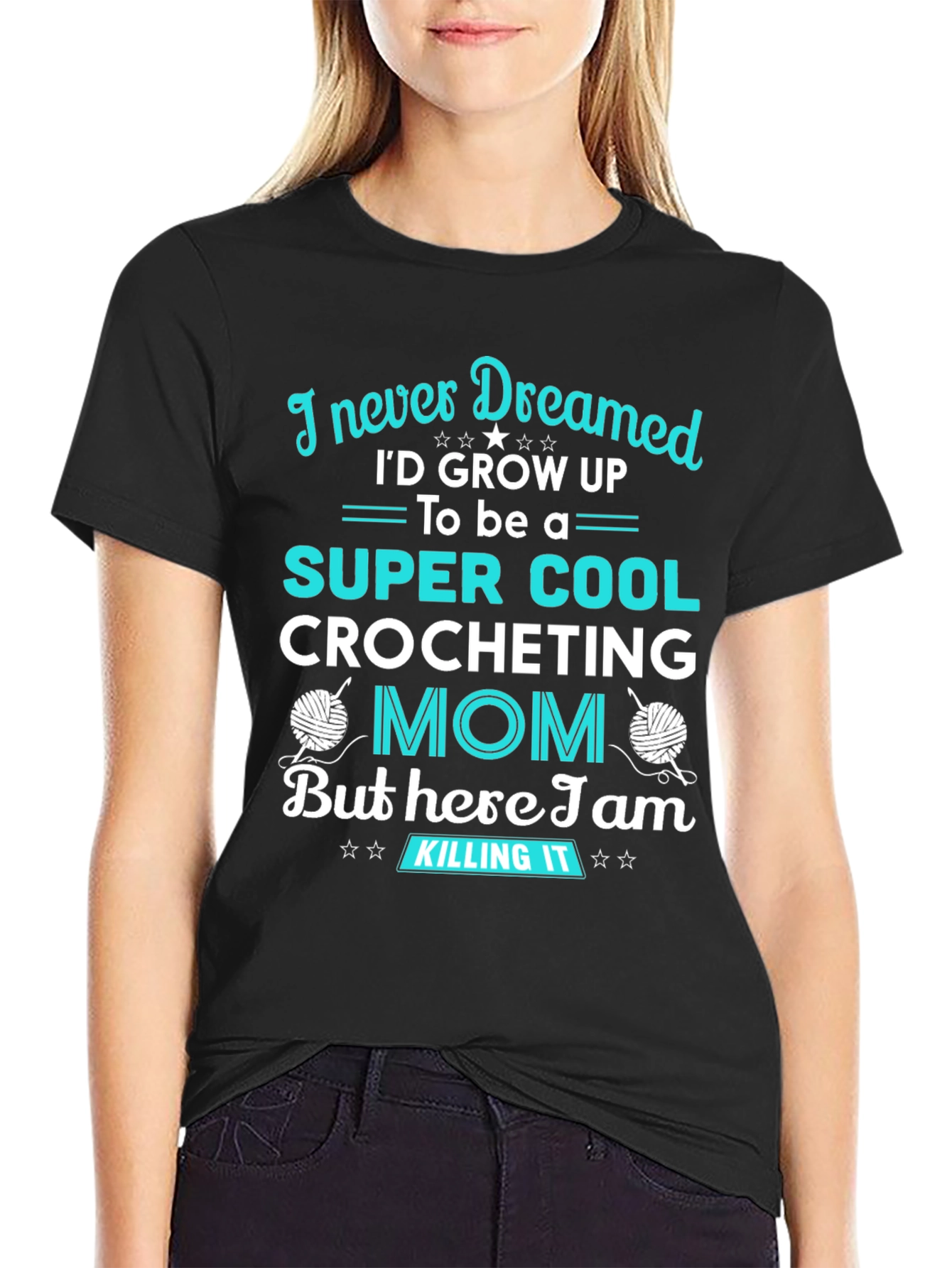 Super Cool Crocheting Mom Graphic Tee