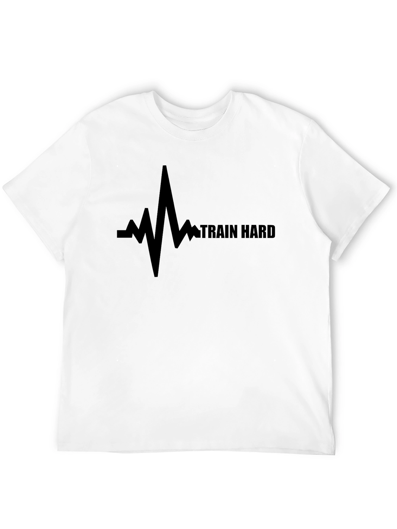 Train Hard Motivational Black T-Shirt