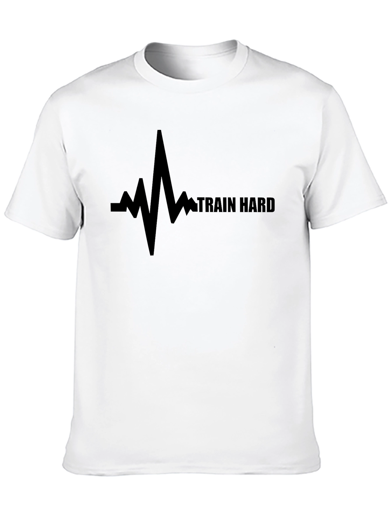 Train Hard Motivational Black T-Shirt