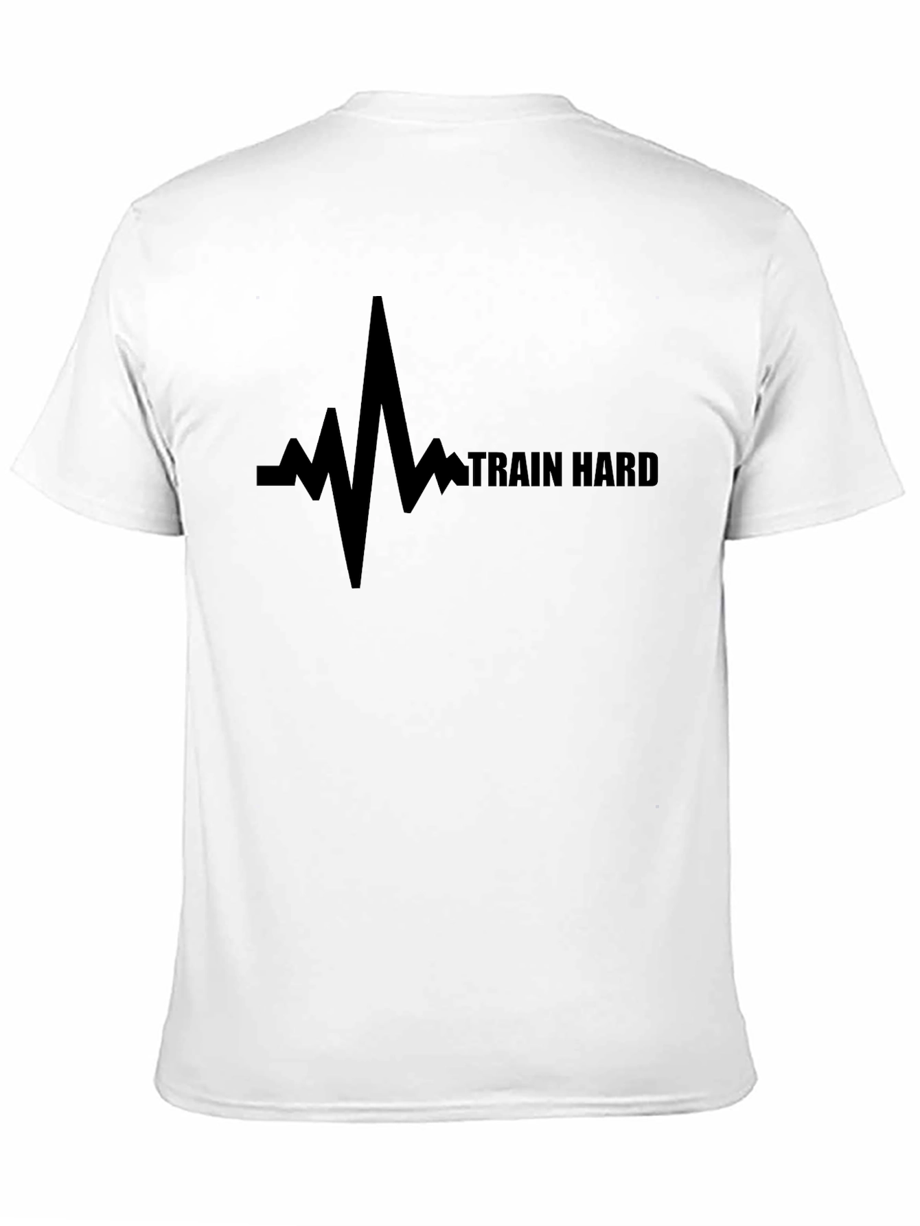 Train Hard Motivational Black T-Shirt