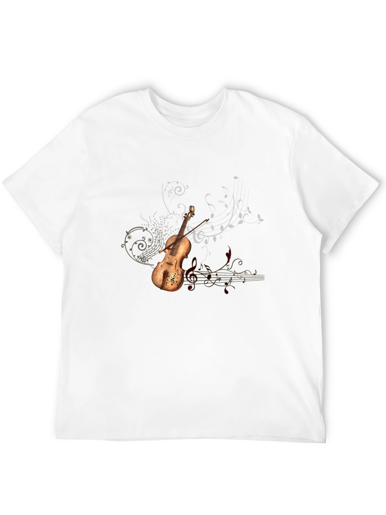 Violin Music Graphic Tee - Black