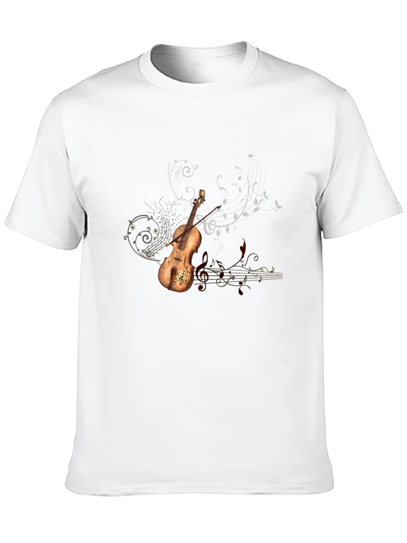 Violin Music Graphic Tee - Black