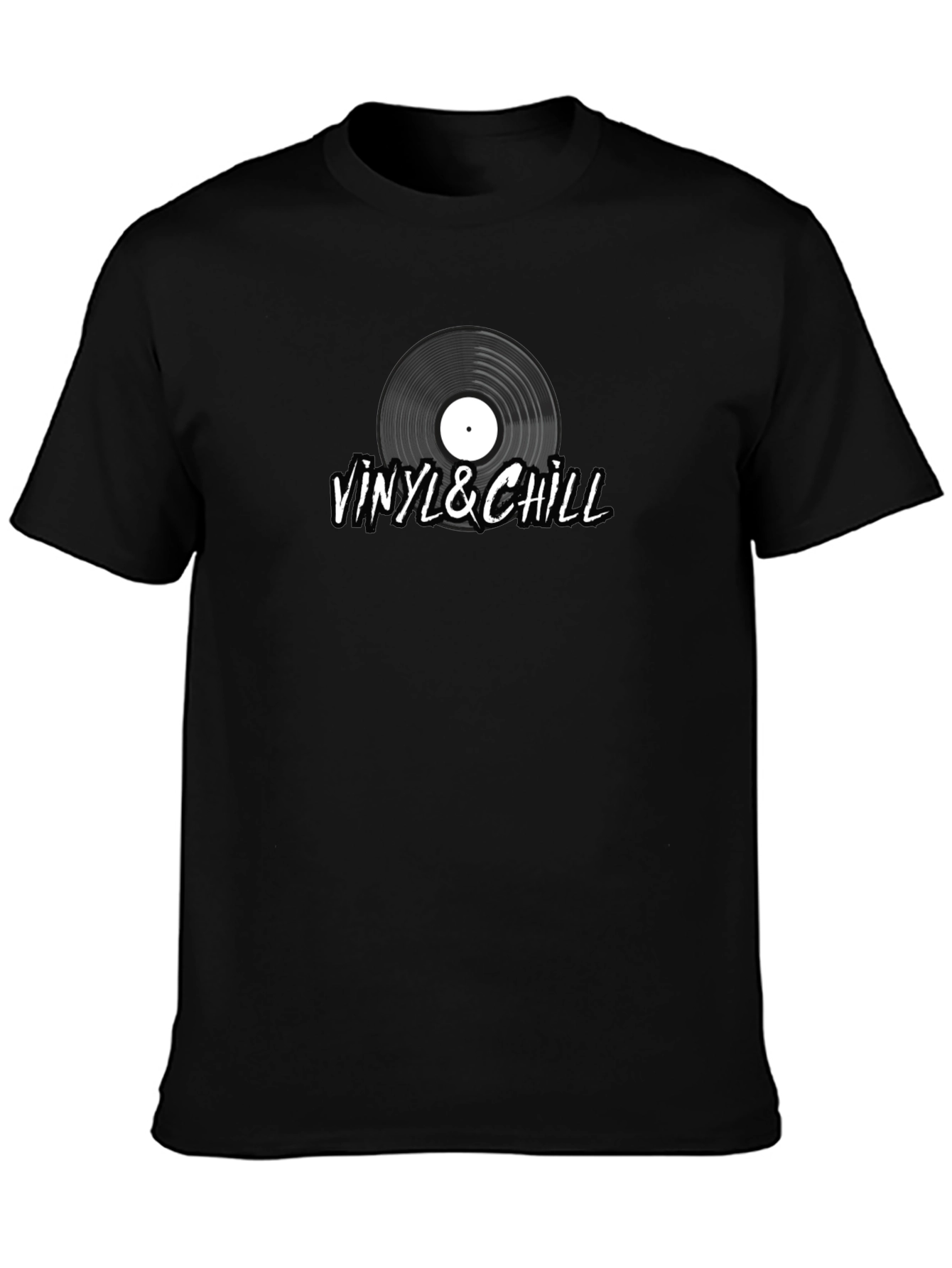 Vinyl & Chill Graphic Tee - Music Lover T-Shirt
