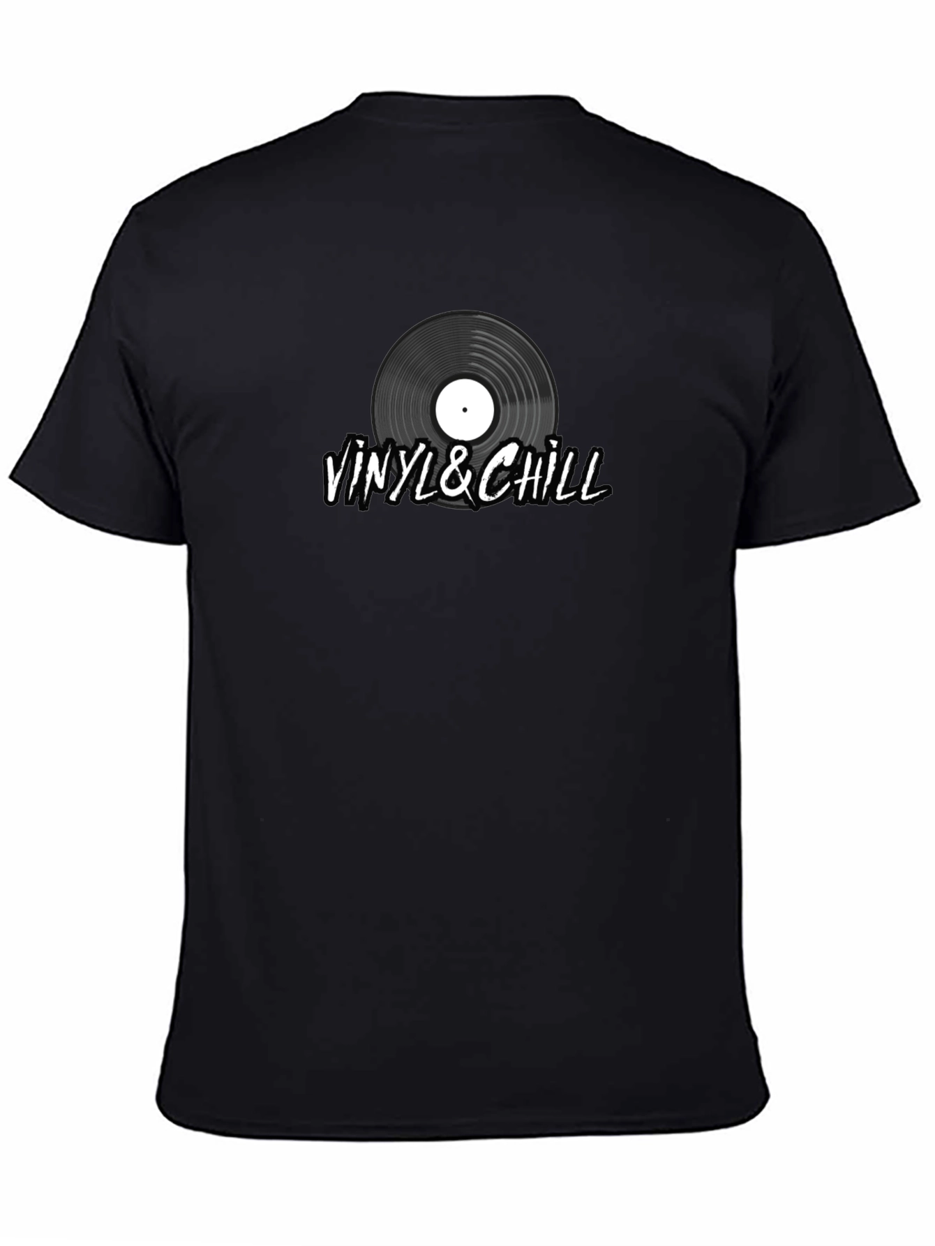 Vinyl & Chill Graphic Tee - Music Lover T-Shirt