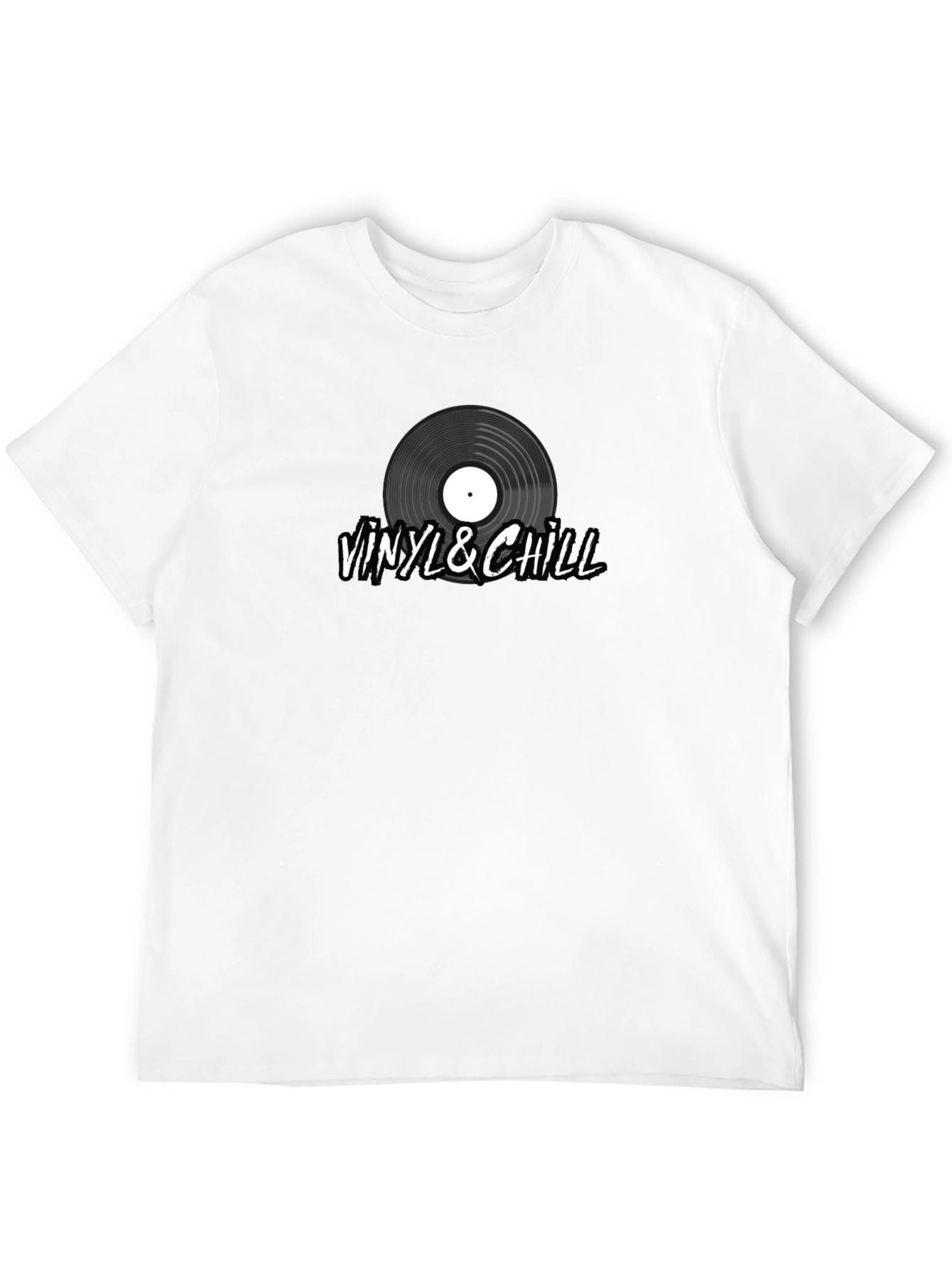 Vinyl & Chill Graphic Tee - Music Lover T-Shirt