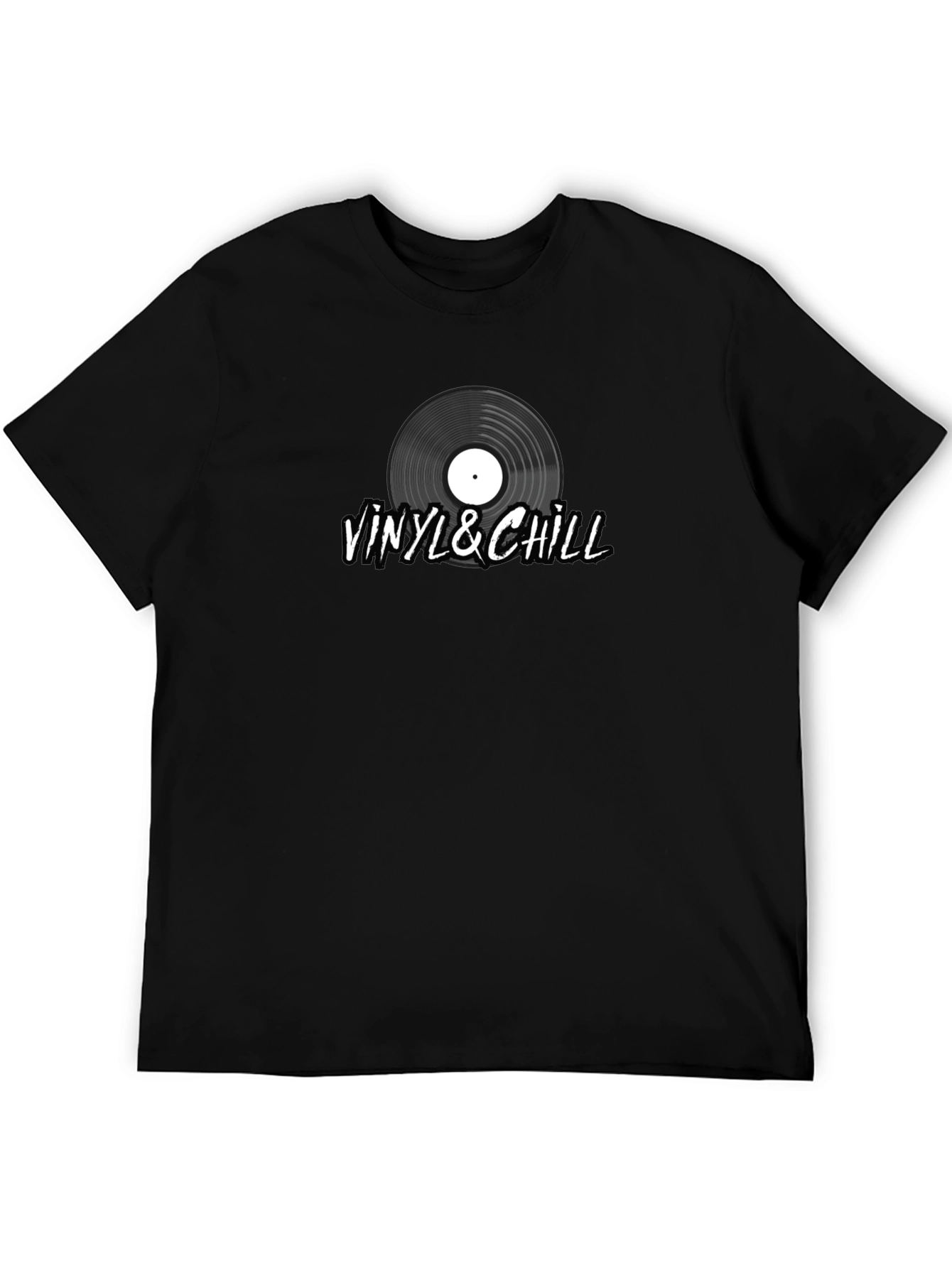 Vinyl & Chill Graphic Tee - Music Lover T-Shirt