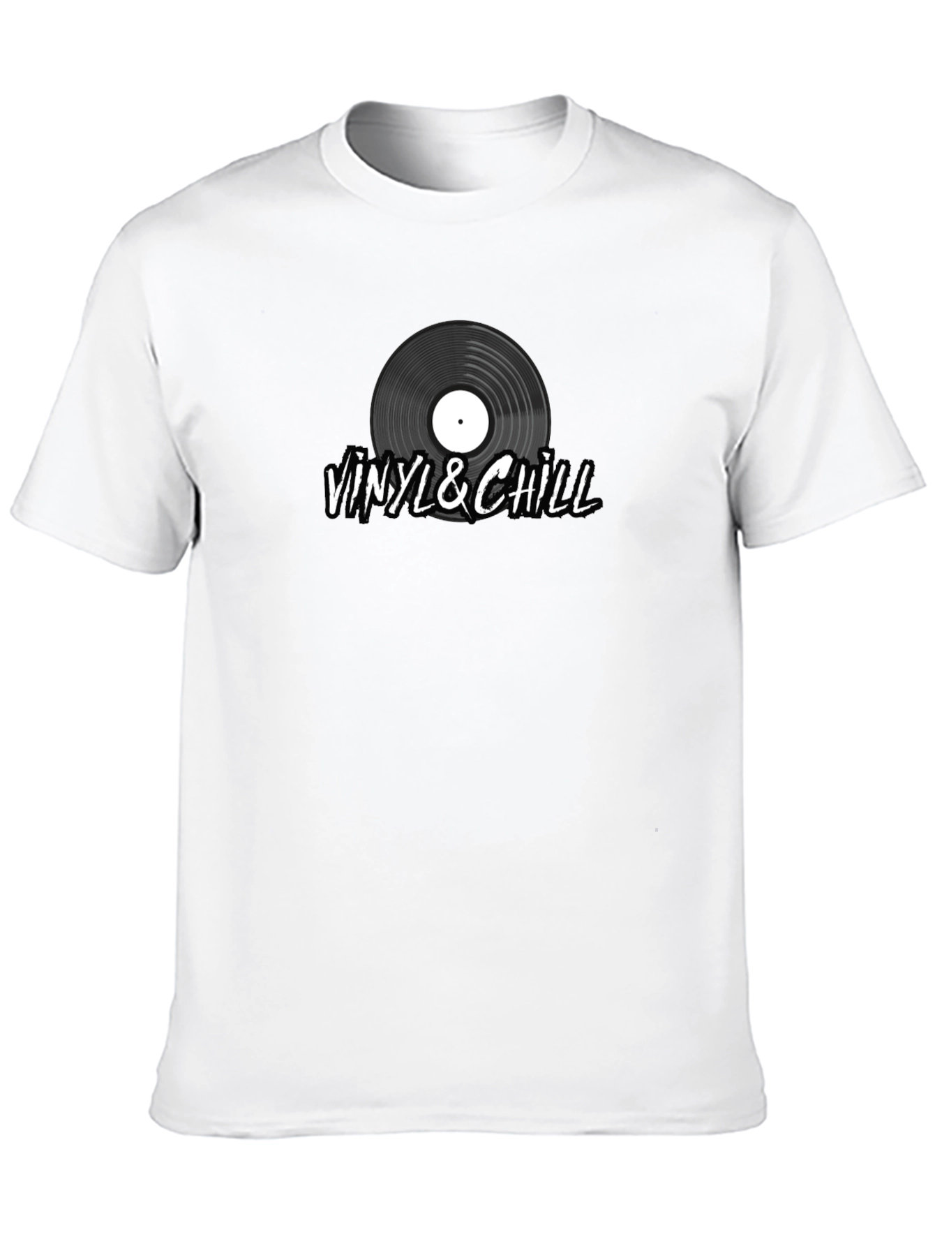 Vinyl & Chill Graphic Tee - Music Lover T-Shirt