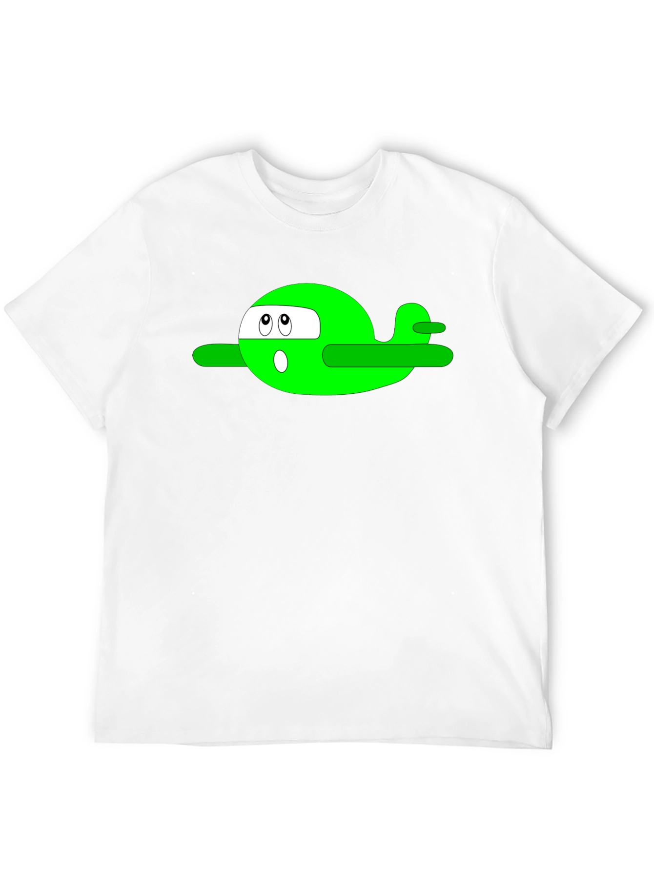 Cartoon Plane Graphic Tee - Black