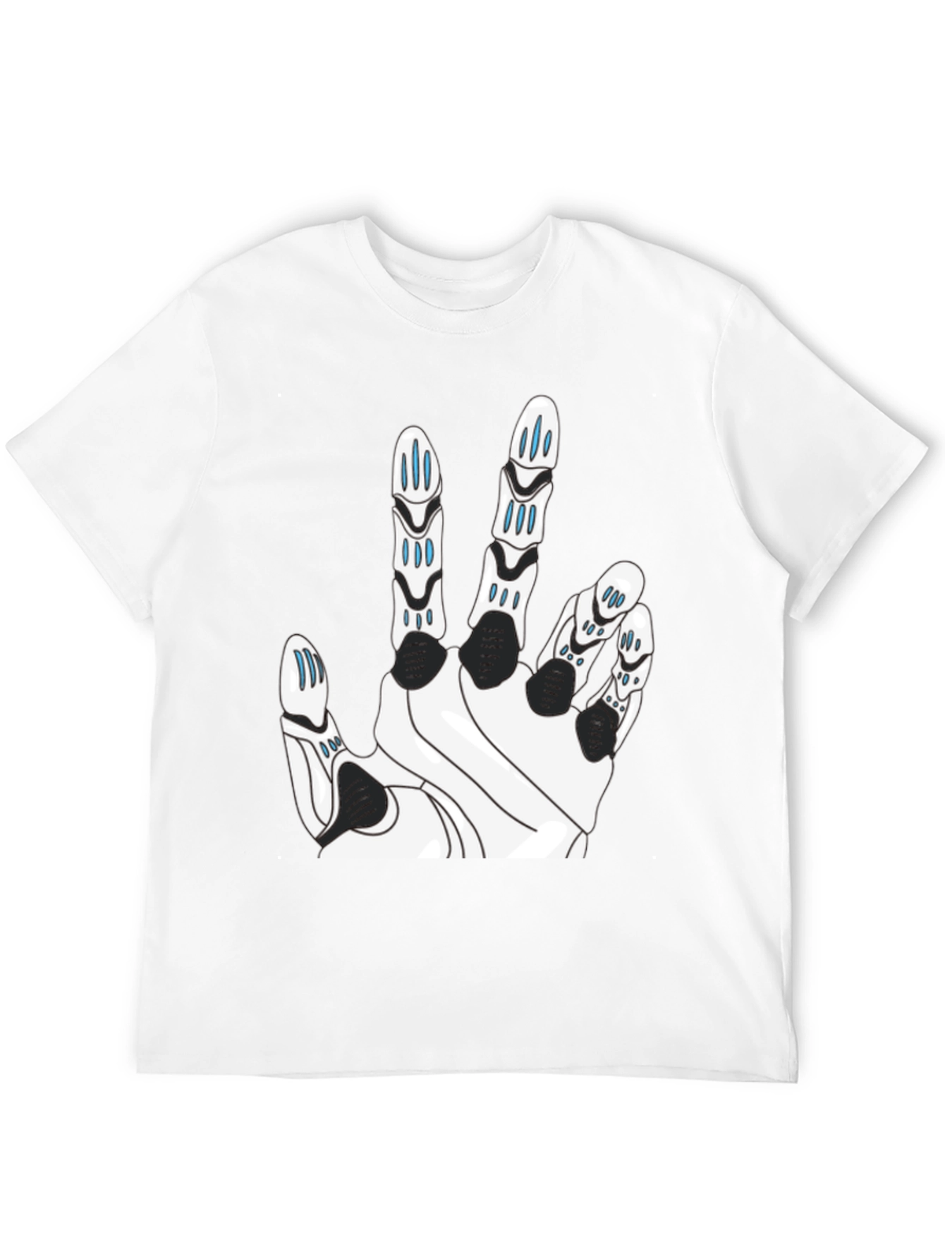 Tech Hand Graphic T-Shirt - Black Cotton Blend