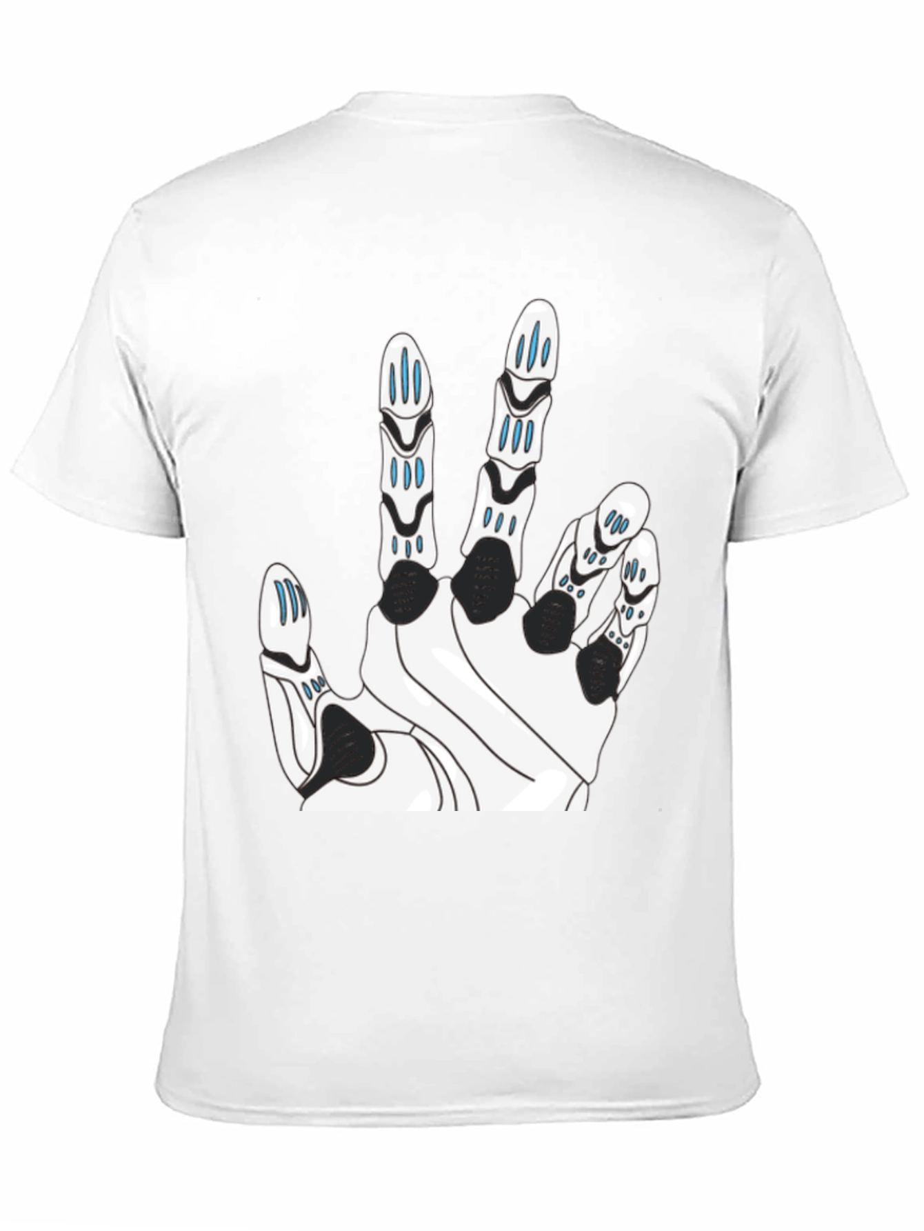 Tech Hand Graphic T-Shirt - Black Cotton Blend