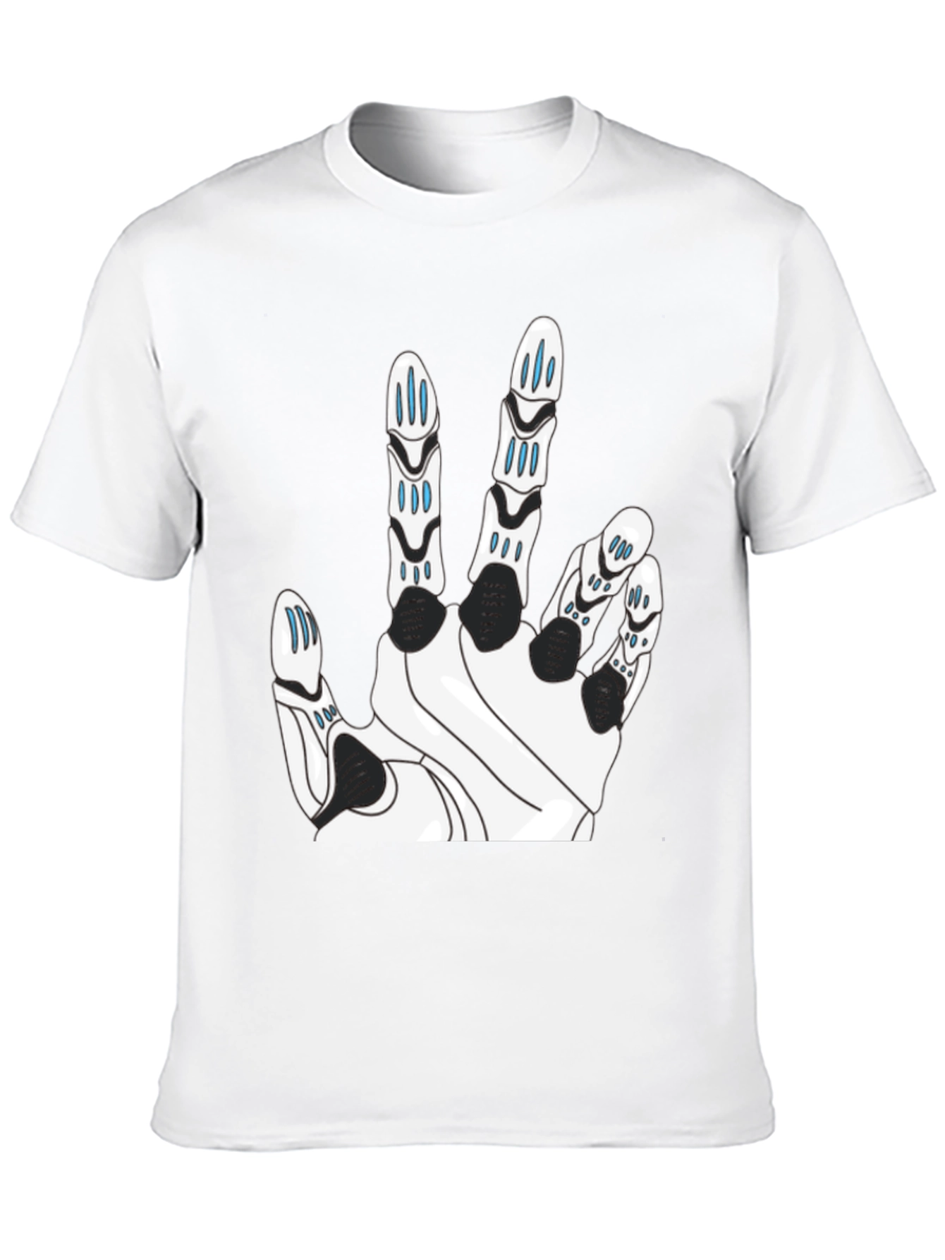 Tech Hand Graphic T-Shirt - Black Cotton Blend