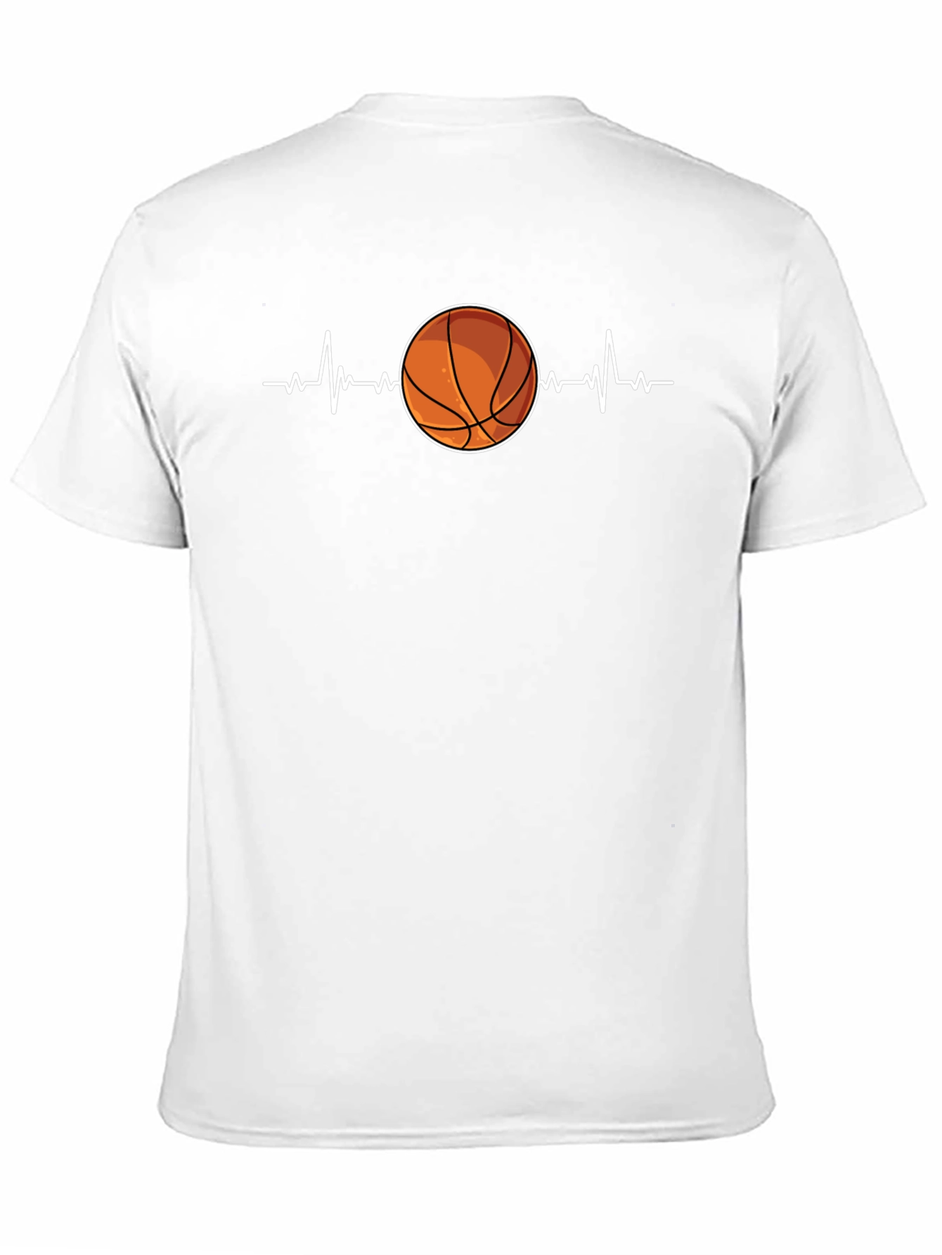 Basketball Heartbeat Graphic Tee - Black