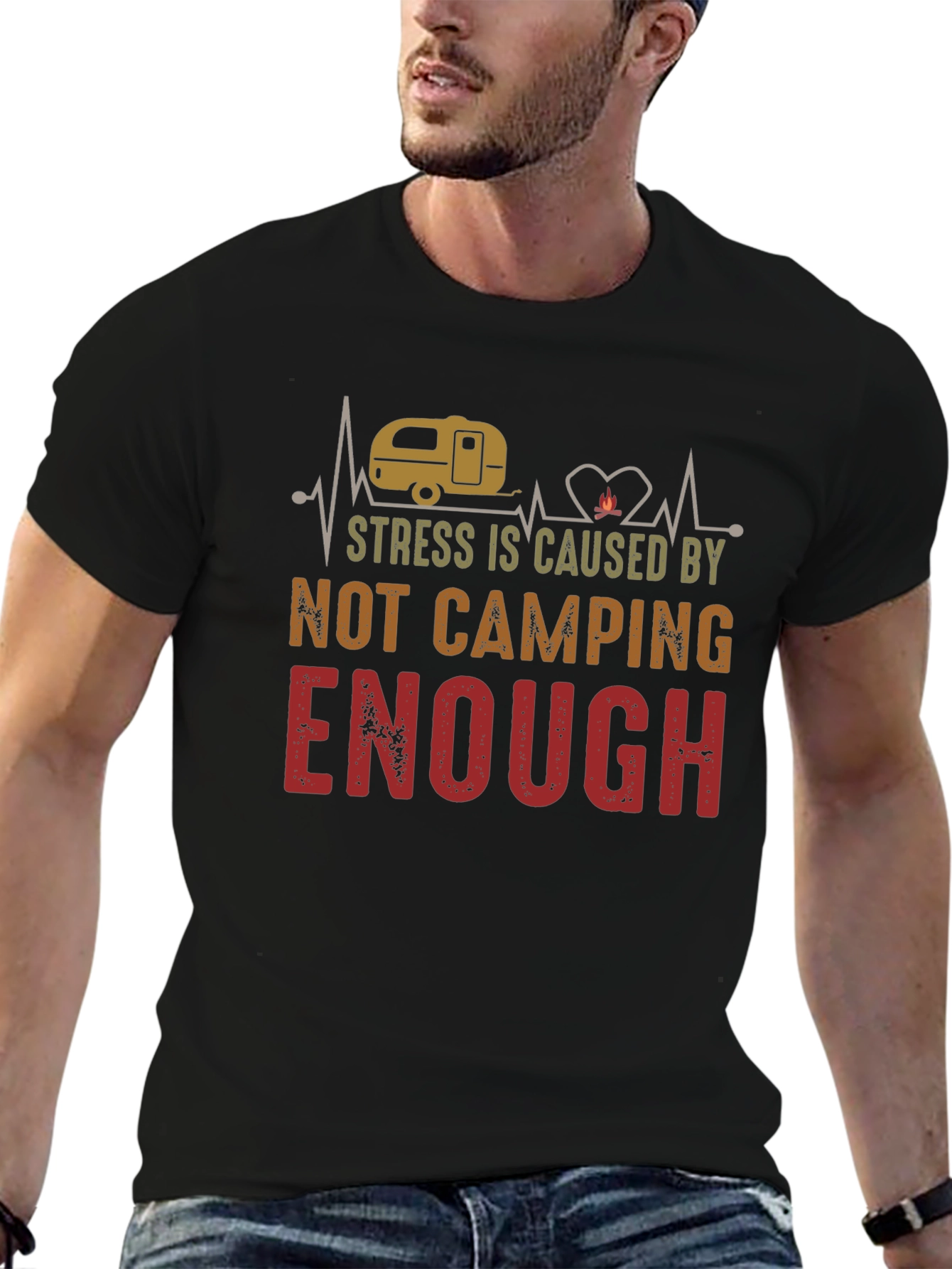Camping Enough Graphic Tee for Outdoor Lovers