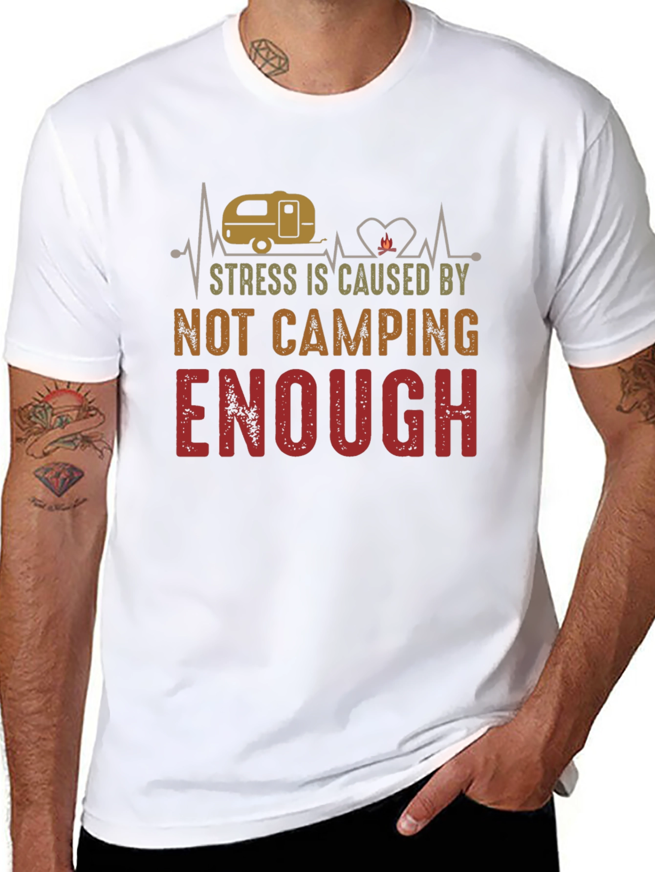 Camping Enough Graphic Tee for Outdoor Lovers