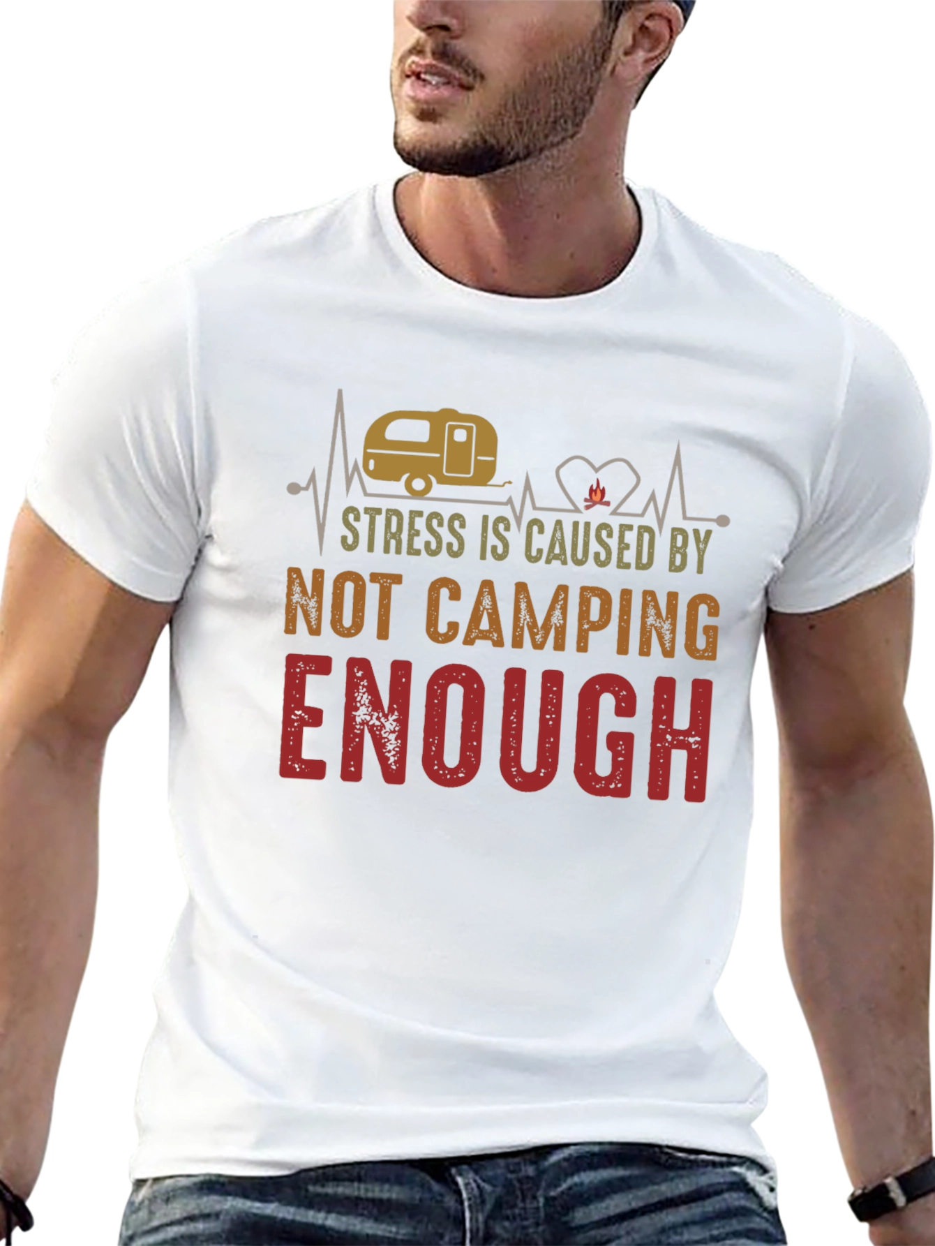 Camping Enough Graphic Tee for Outdoor Lovers