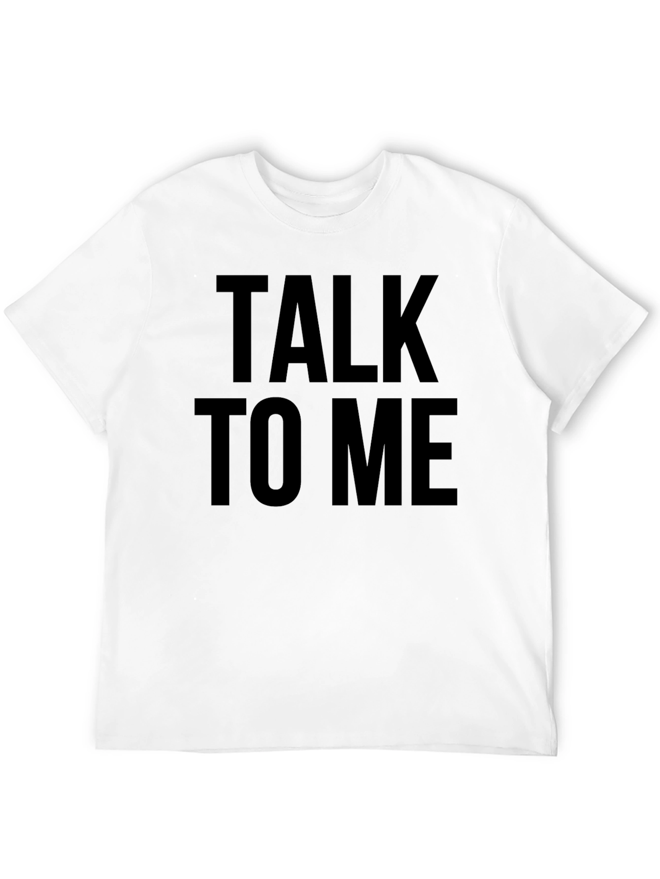 Talk to Me Graphic Tee - Black Cotton T-Shirt