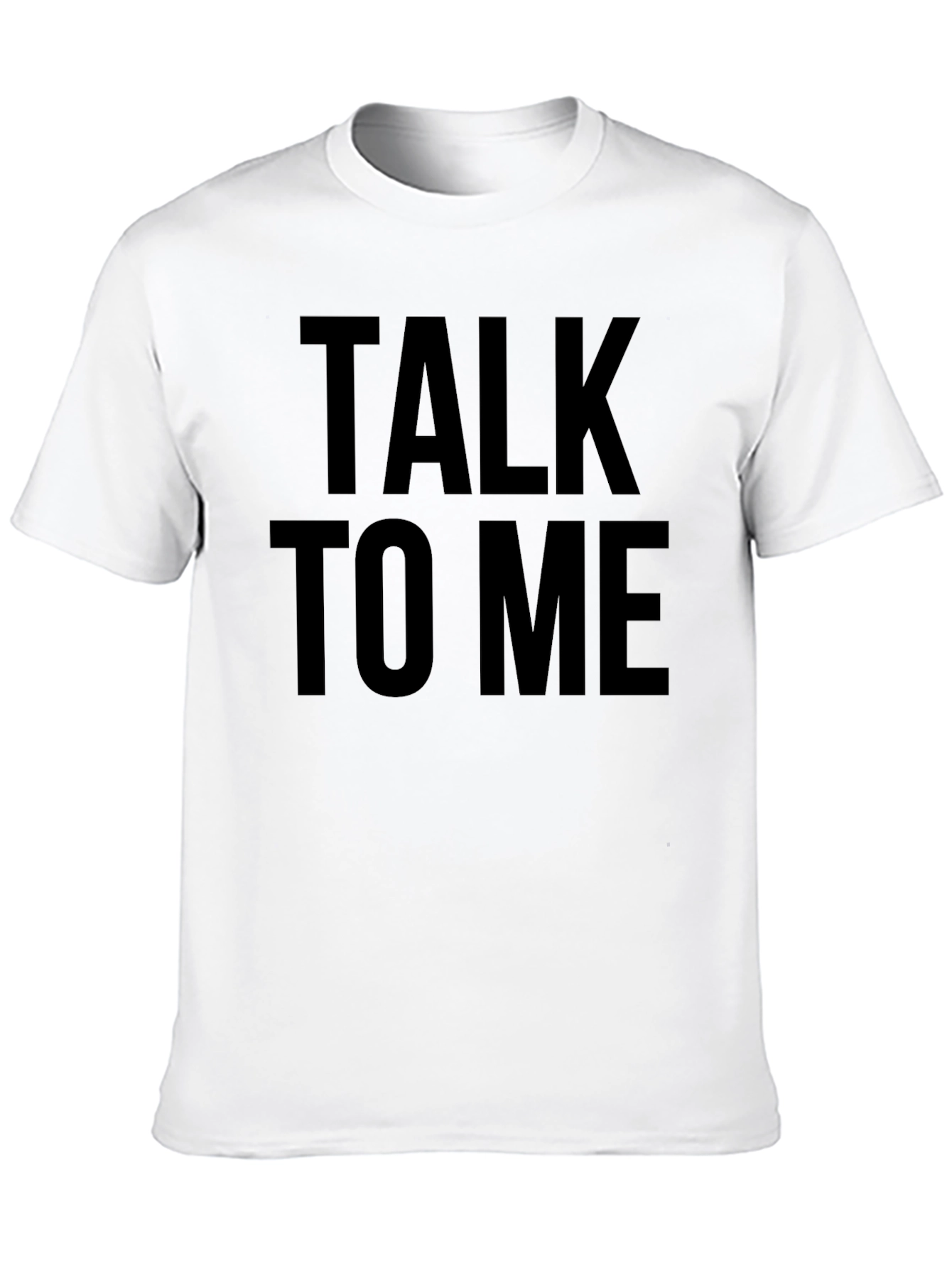Talk to Me Graphic Tee - Black Cotton T-Shirt