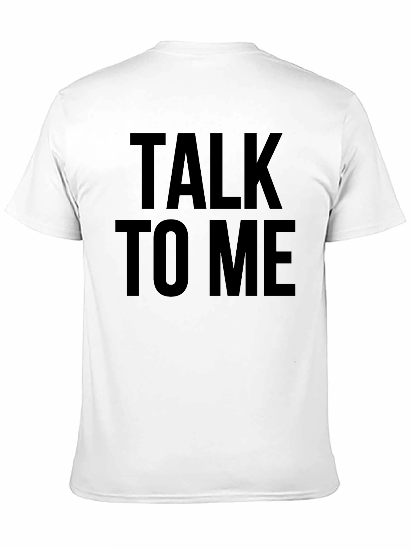 Talk to Me Graphic Tee - Black Cotton T-Shirt