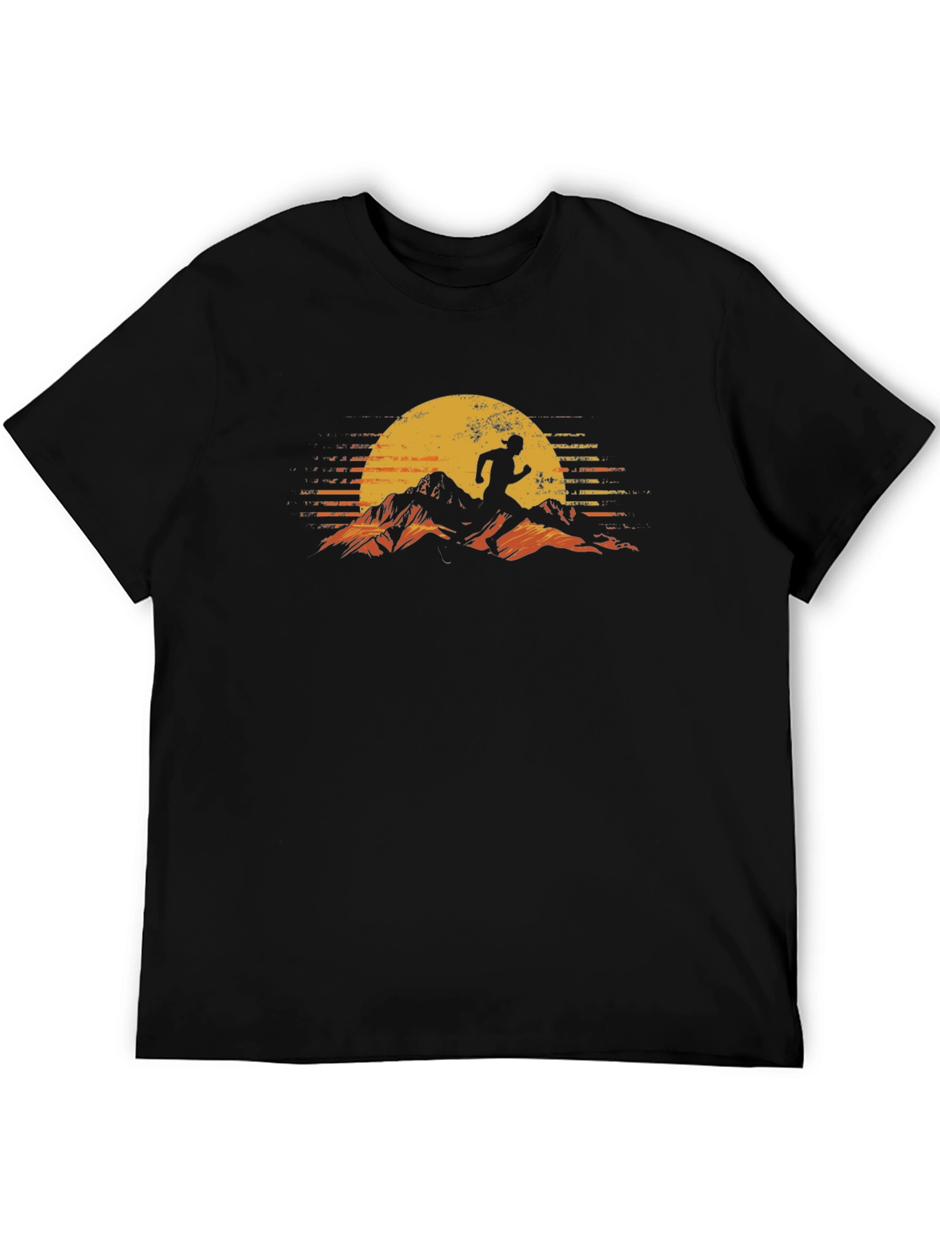 Sunrise Runner Graphic Tee - Mens Black T-Shirt