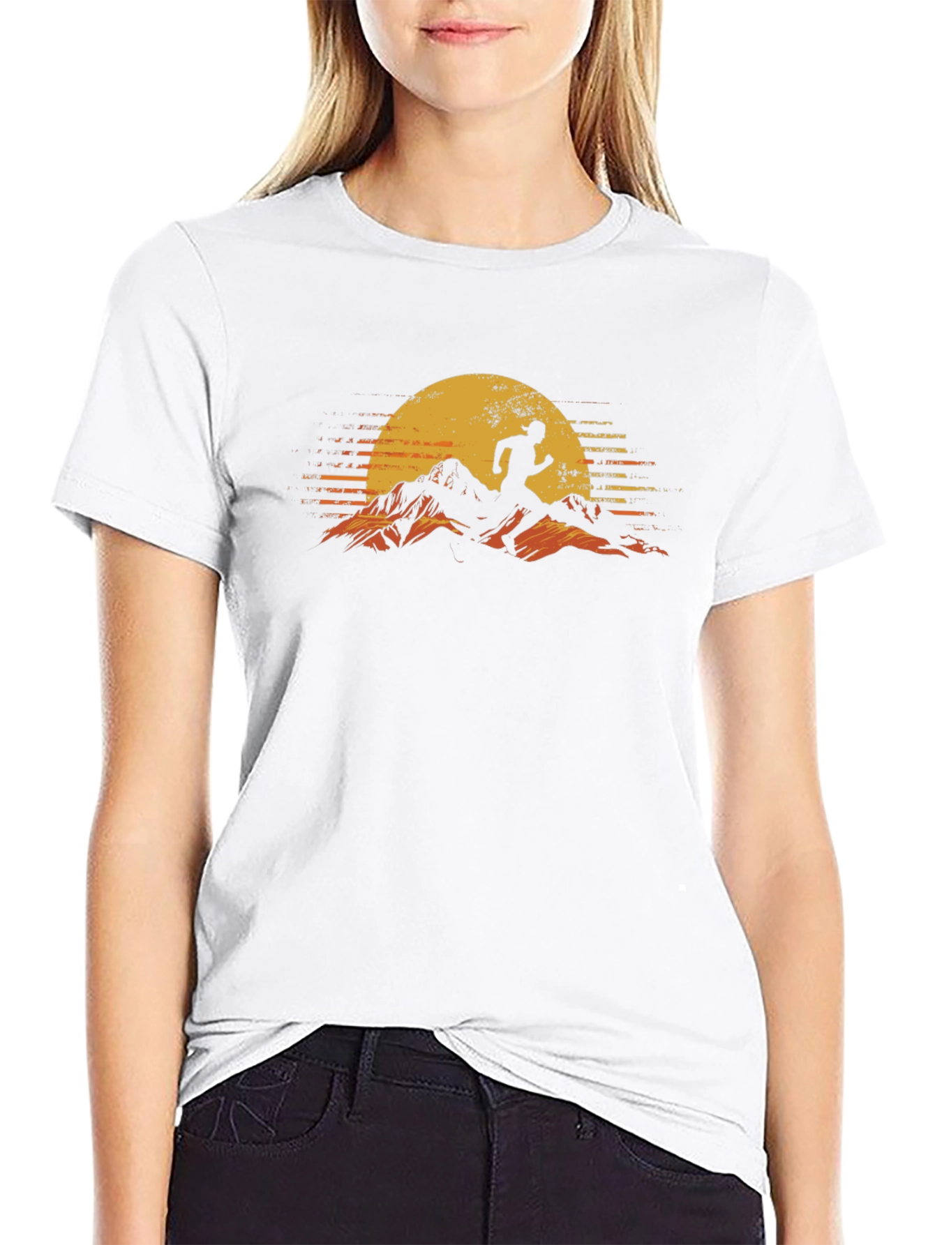 Sunrise Runner Graphic Tee - Mens Black T-Shirt