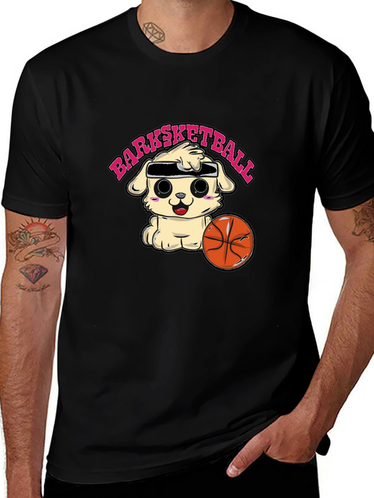 Barksketball T-Shirt - Cute Dog Basketball Tee
