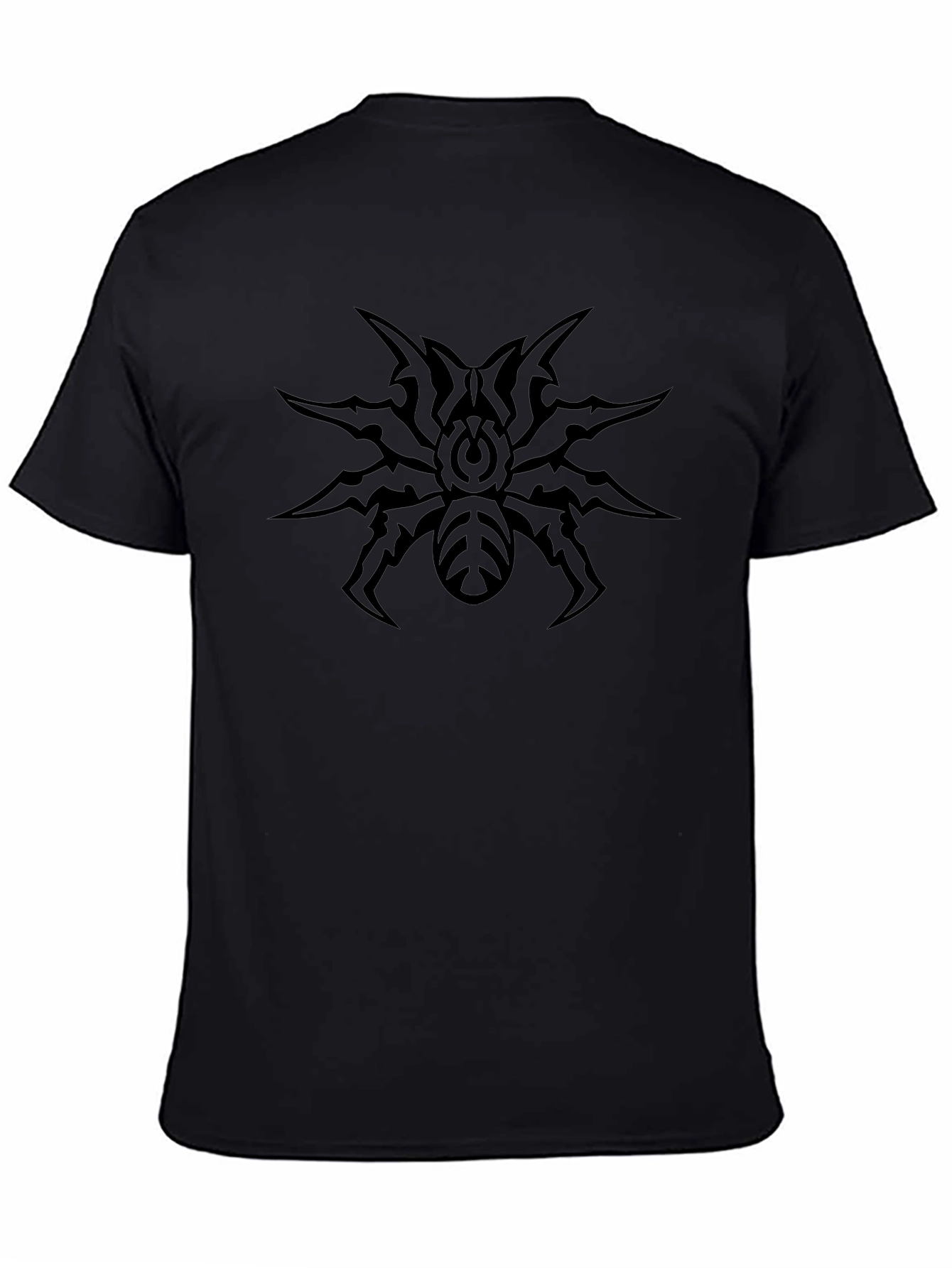 Tribal Spider Graphic Black Tee