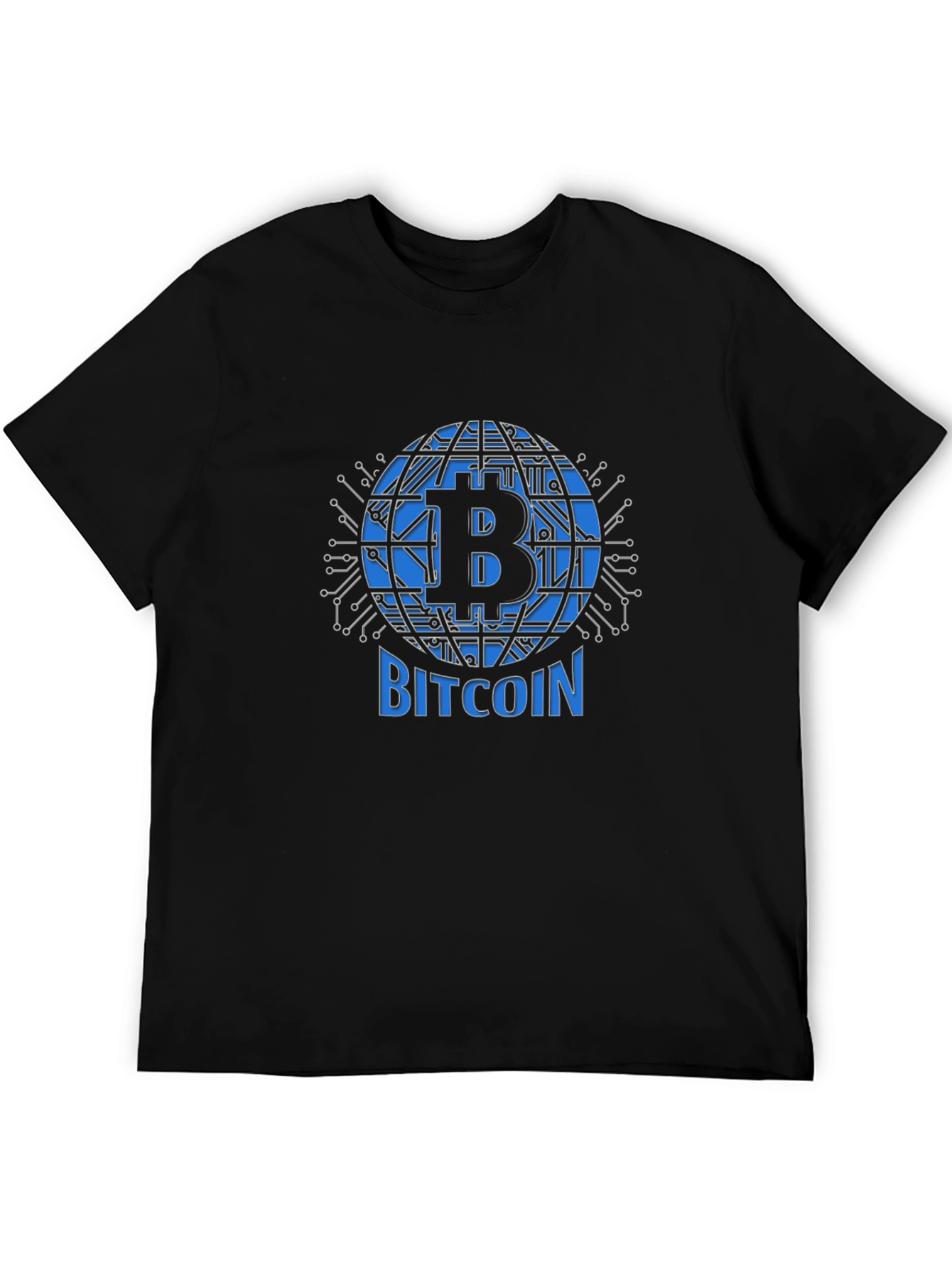 Bitcoin Globe Graphic Tee - Black