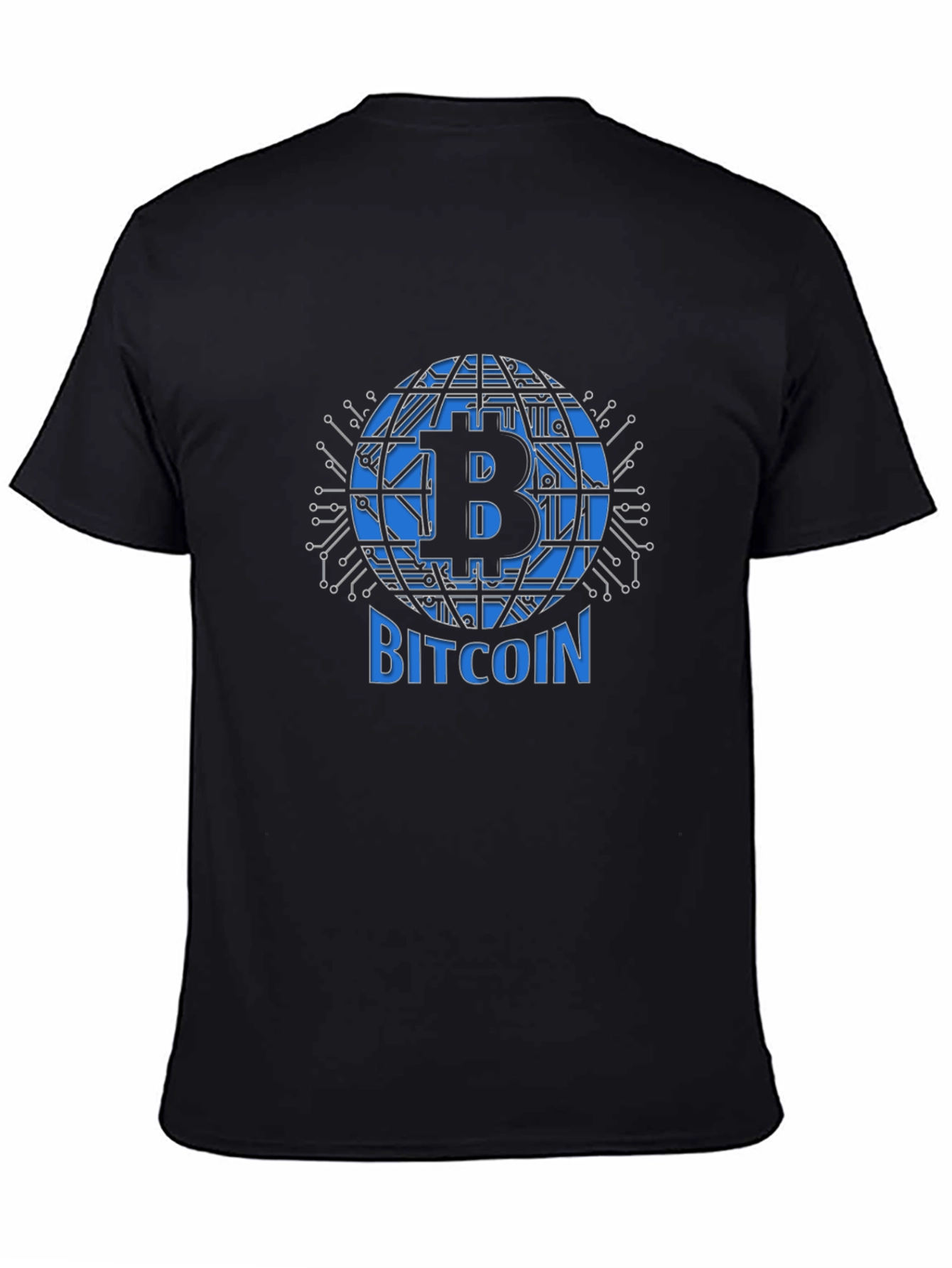 Bitcoin Globe Graphic Tee - Black
