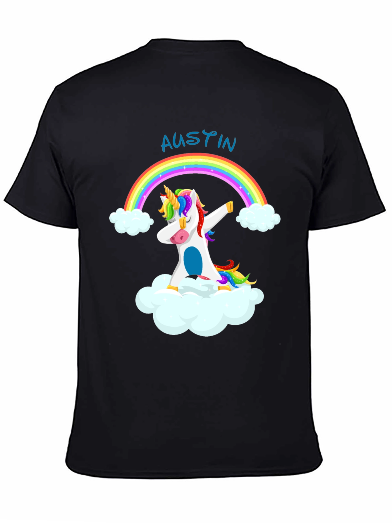 Unicorn Rainbow T-Shirt: Austin Personalized!