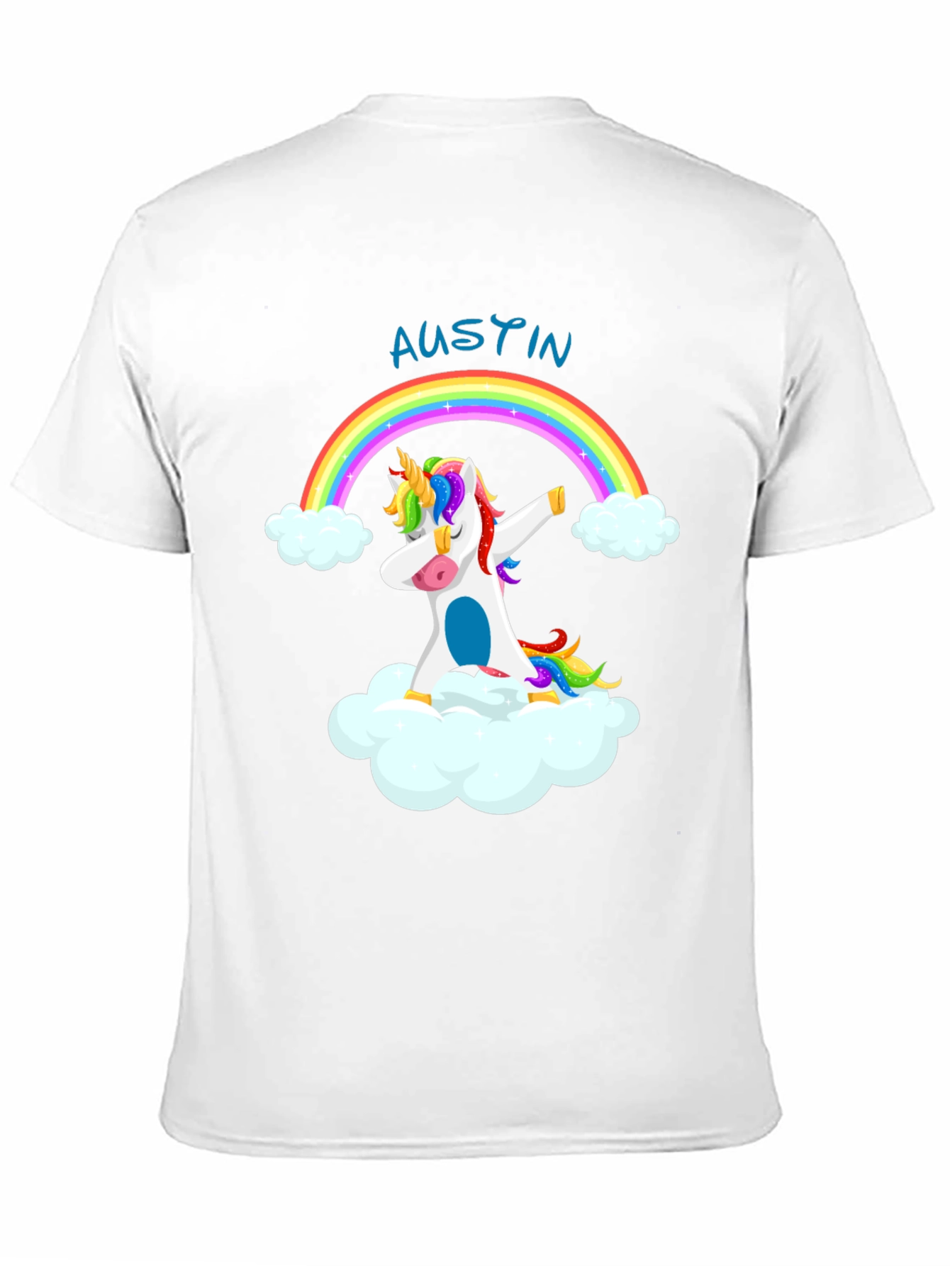 Unicorn Rainbow T-Shirt: Austin Personalized!