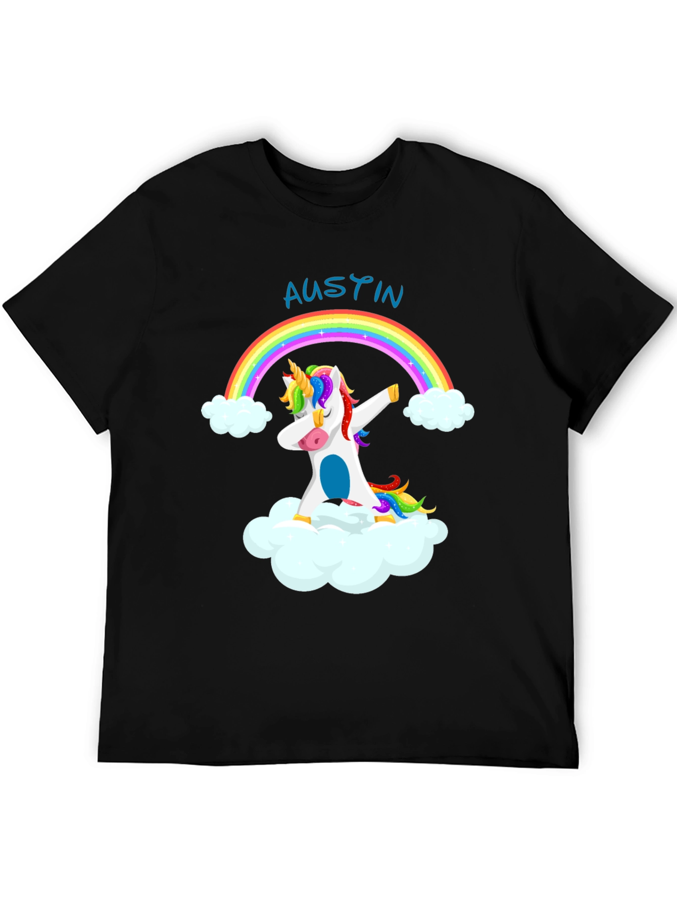 Unicorn Rainbow T-Shirt: Austin Personalized!