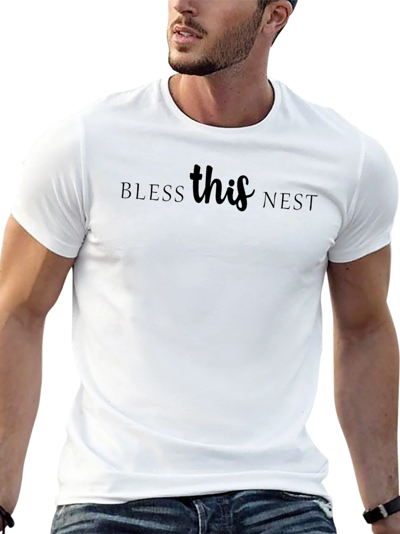 Bless This Nest Graphic Tee - Soft Comfort