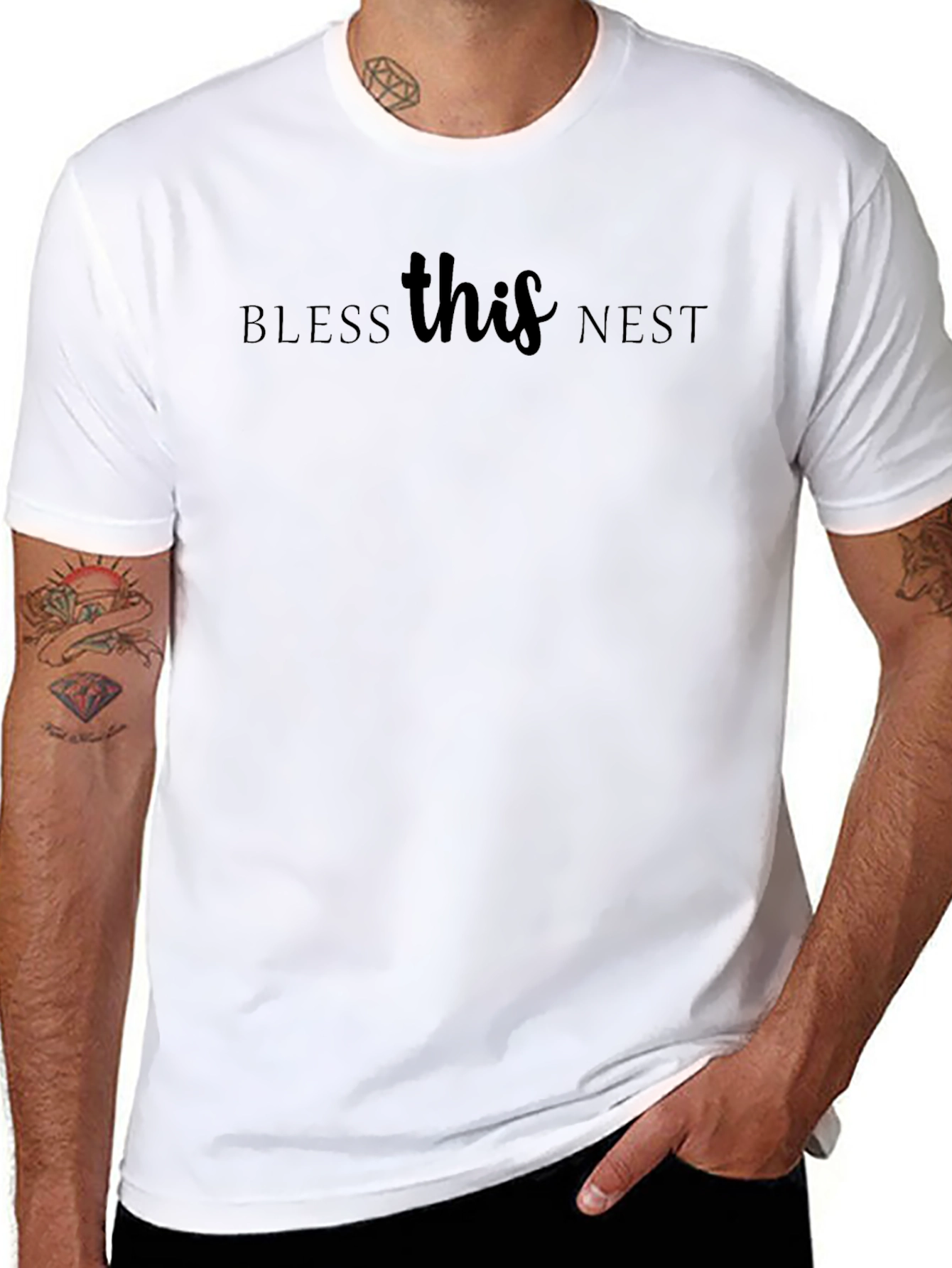 Bless This Nest Graphic Tee - Soft Comfort