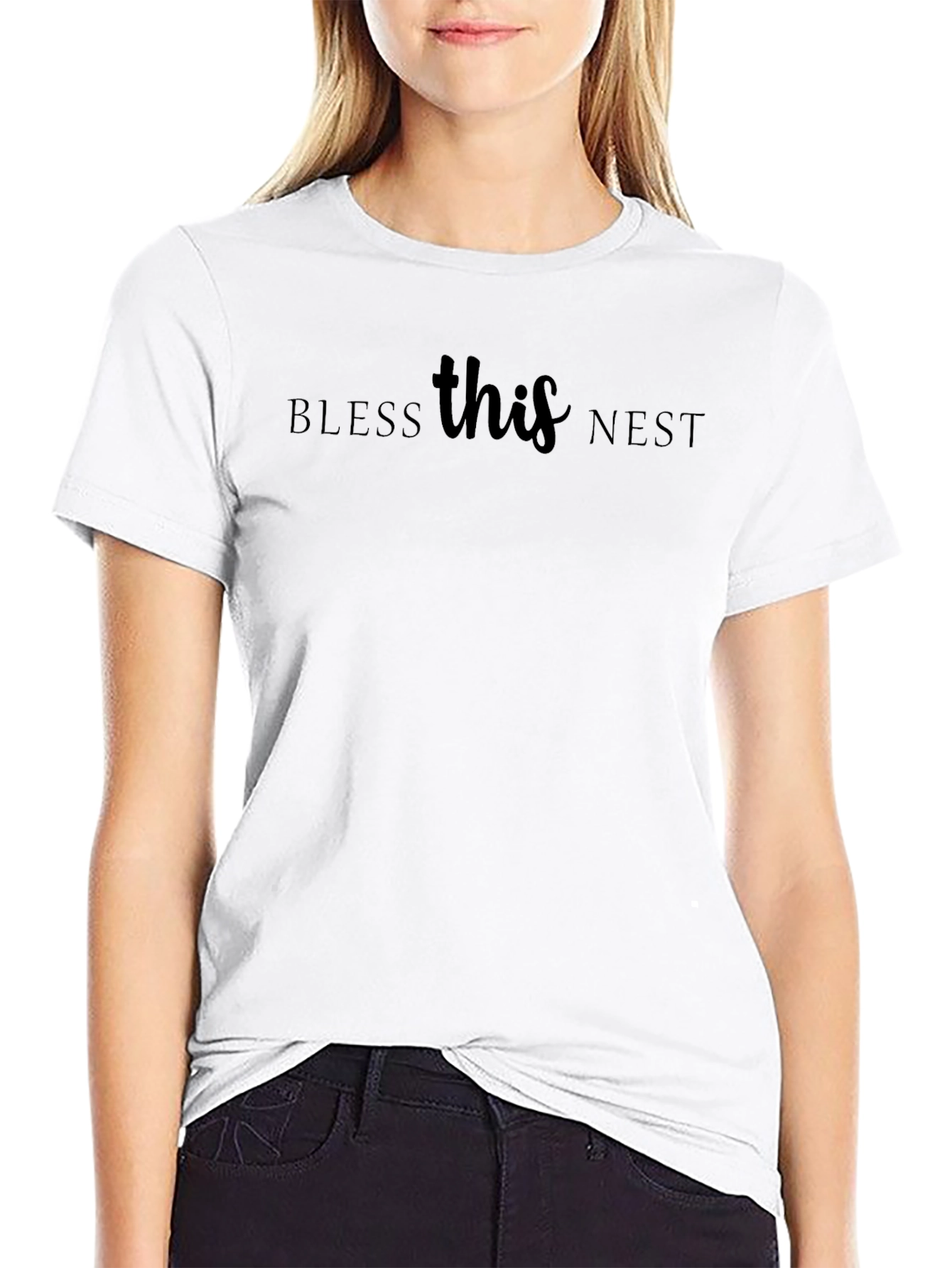 Bless This Nest Graphic Tee - Soft Comfort