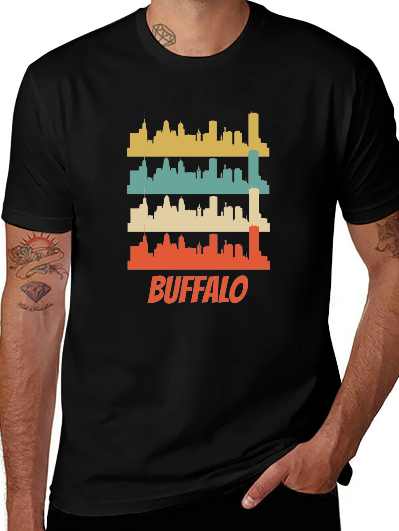 Buffalo Skyline Retro Graphic Tee - Unisex