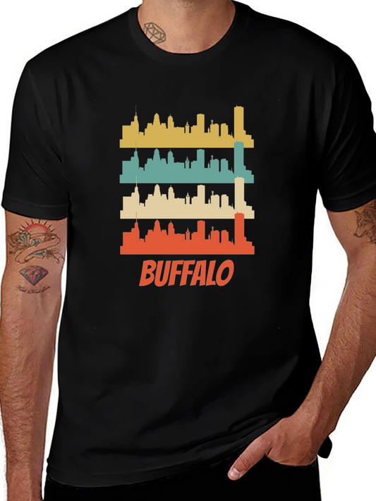 Buffalo Skyline Retro Graphic Tee - Unisex