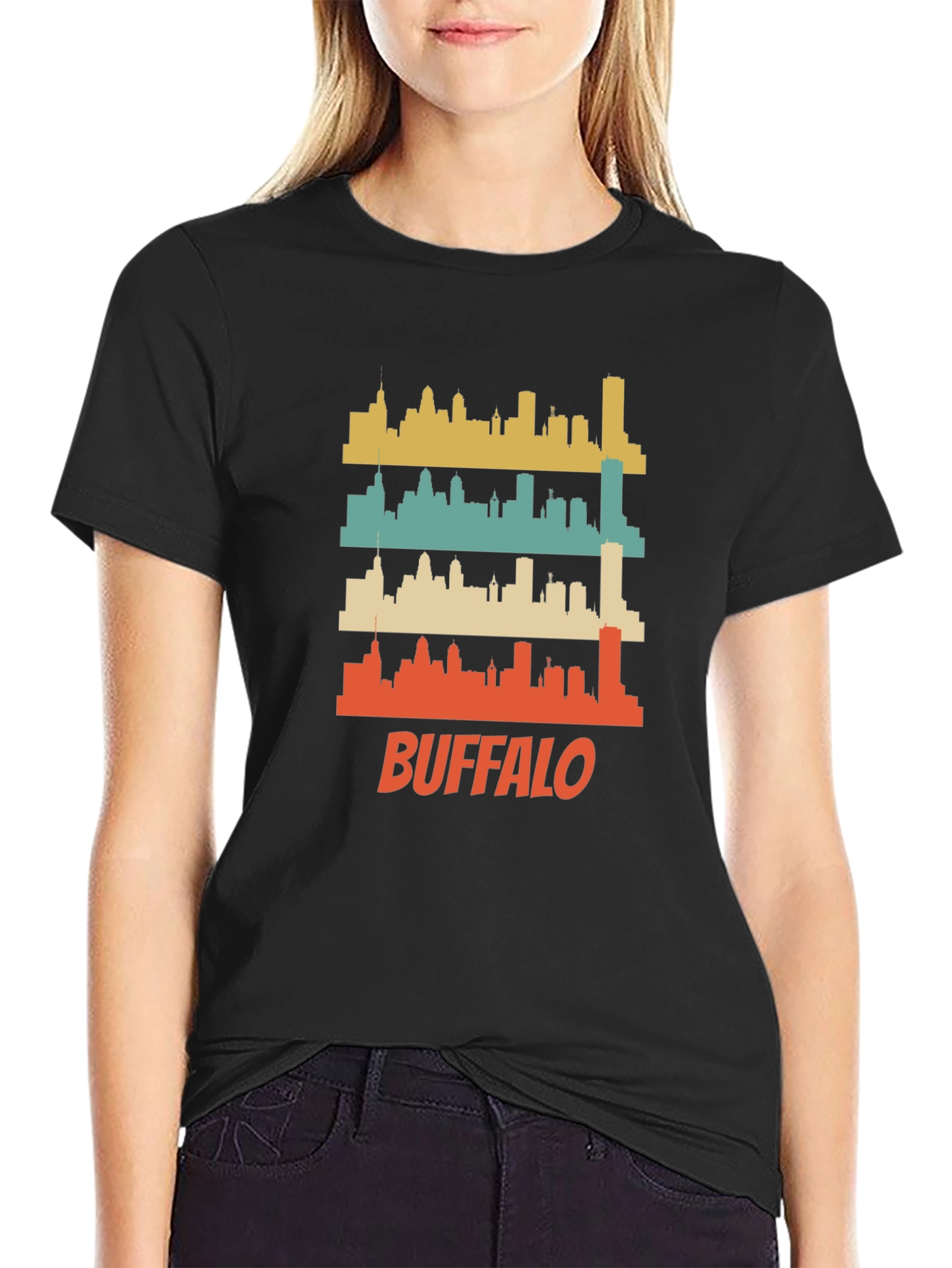 Buffalo Skyline Retro Graphic Tee - Unisex