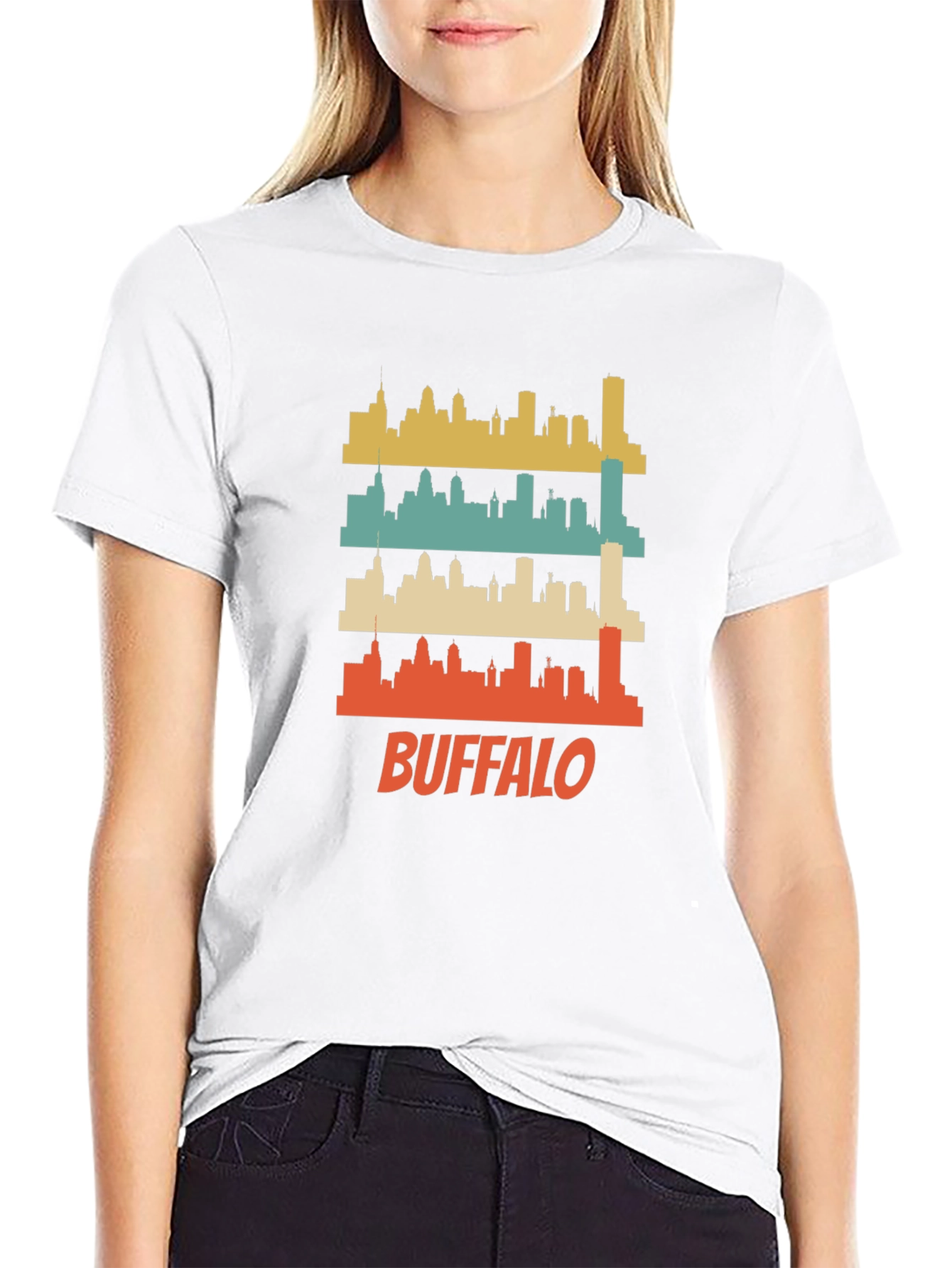 Buffalo Skyline Retro Graphic Tee - Unisex