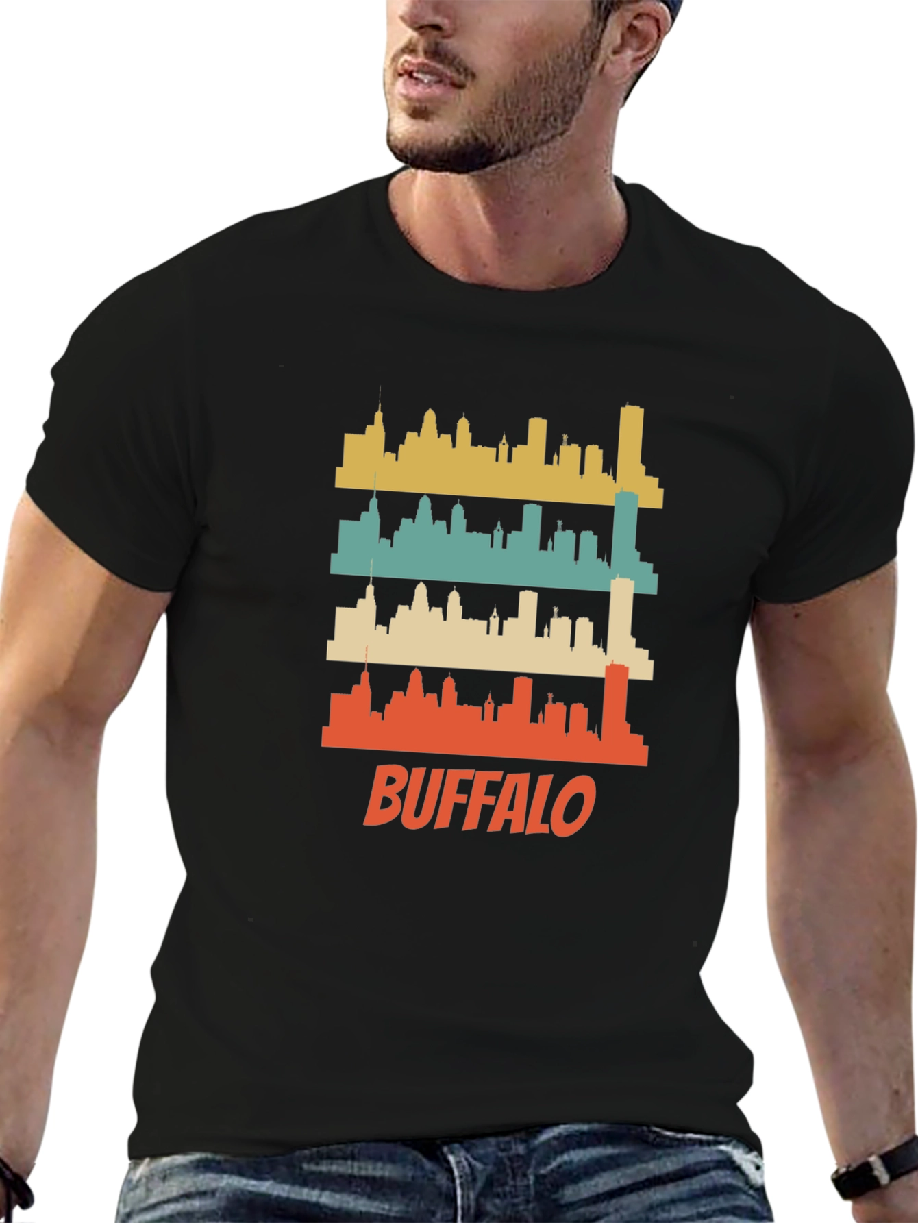 Buffalo Skyline Retro Graphic Tee - Unisex