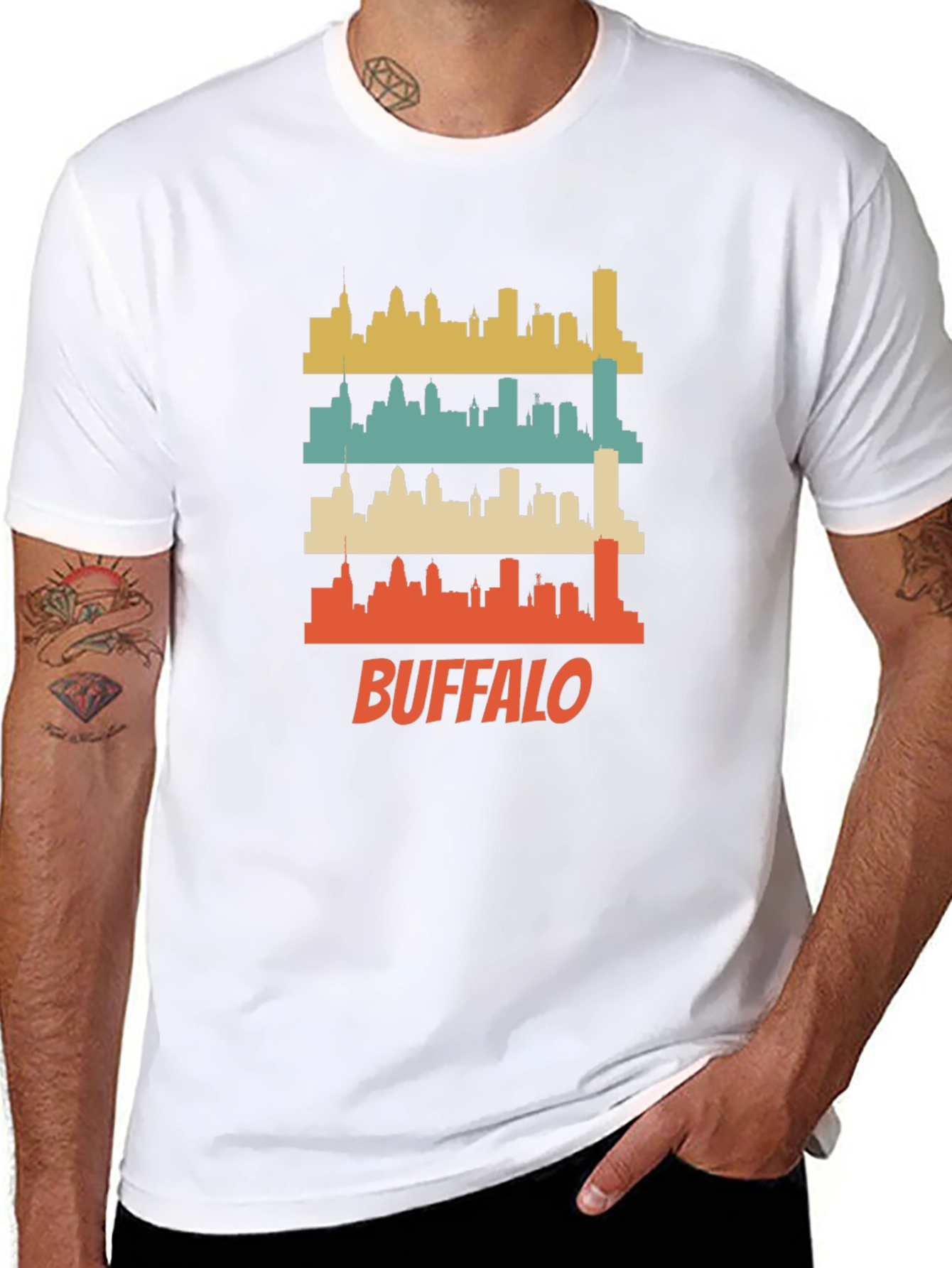 Buffalo Skyline Retro Graphic Tee - Unisex